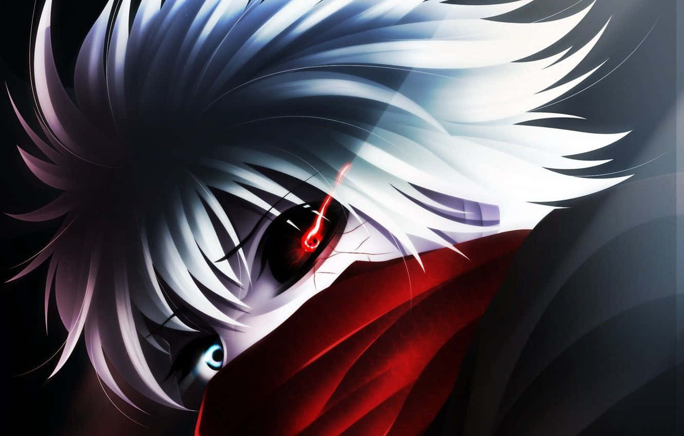 Anime Boy With Red Mask Background