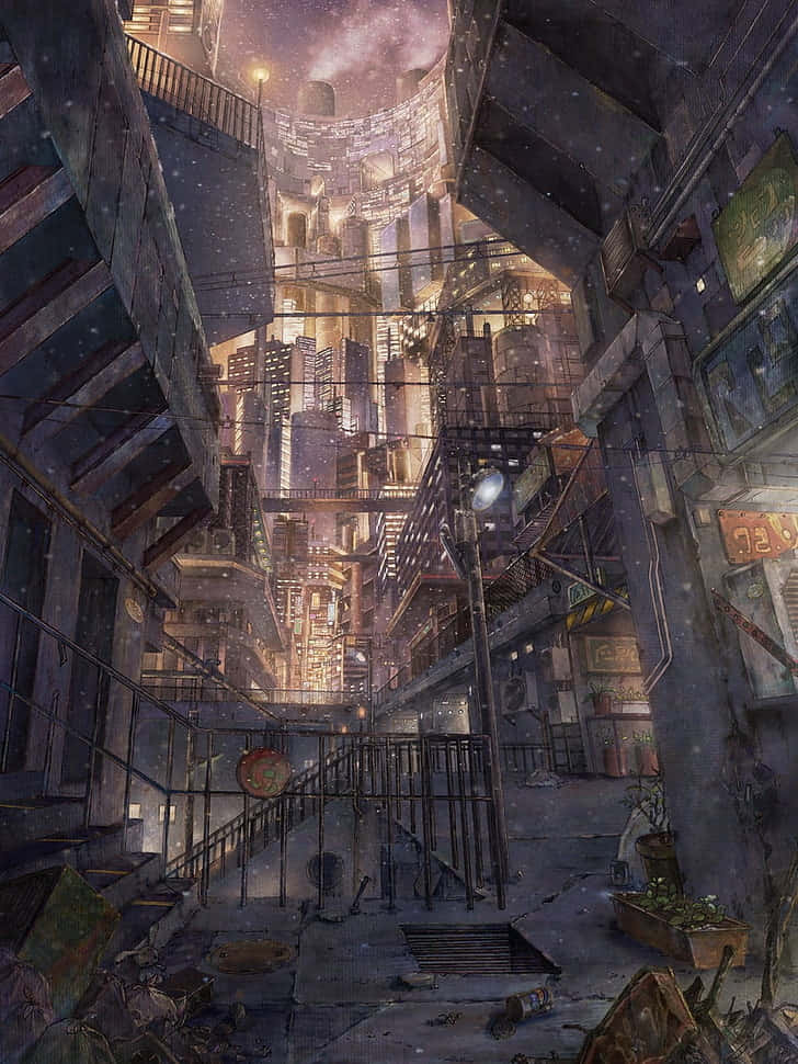 Anime Building Post Apocalyptic