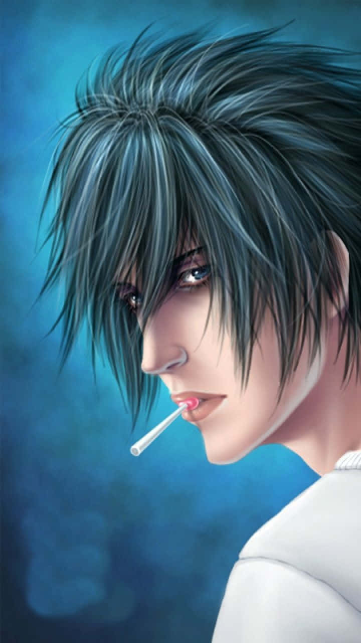 Anime Cartoon Death Note L Fan Art Background