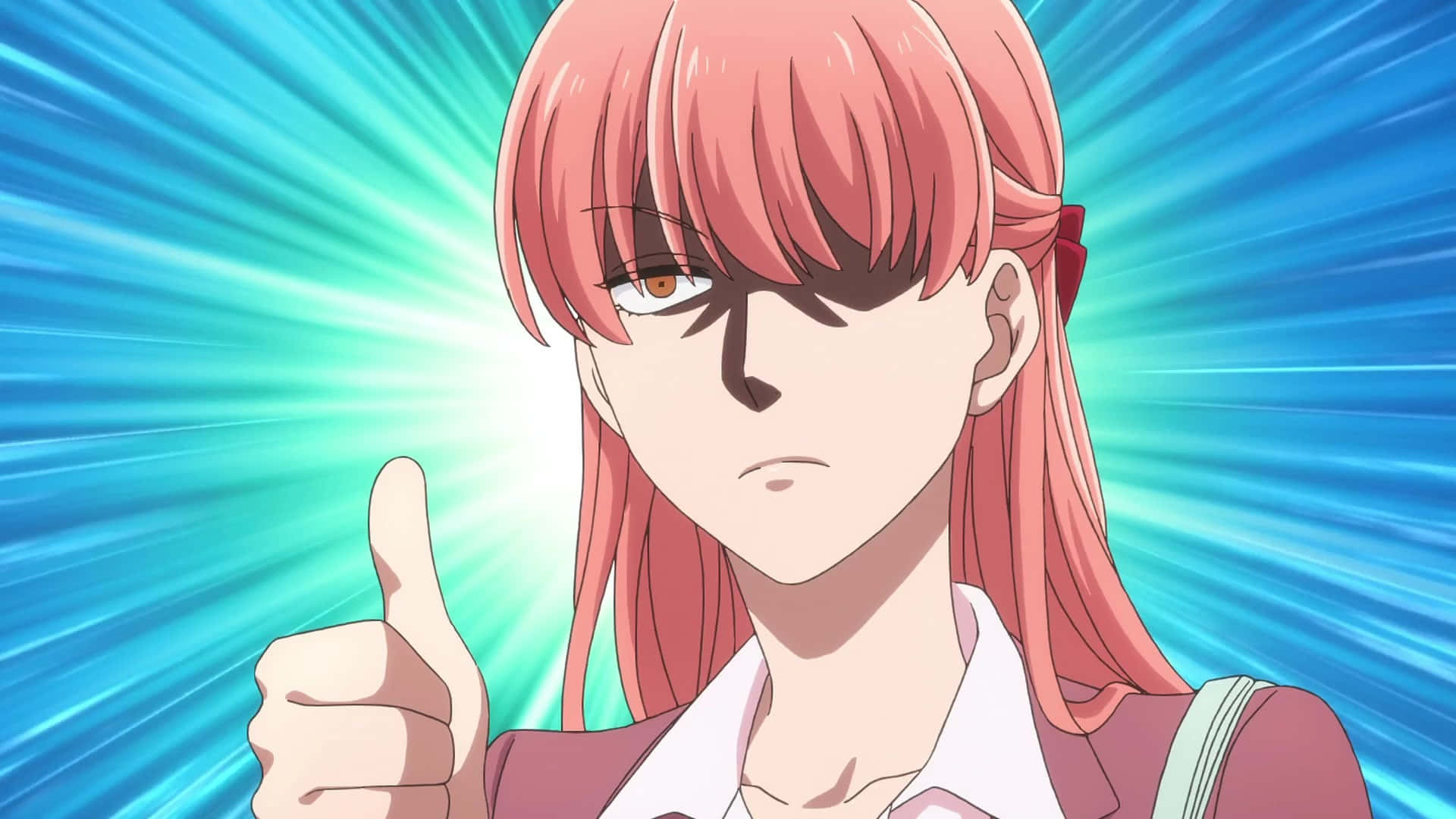 Anime Character Giving Thumbs Up Background