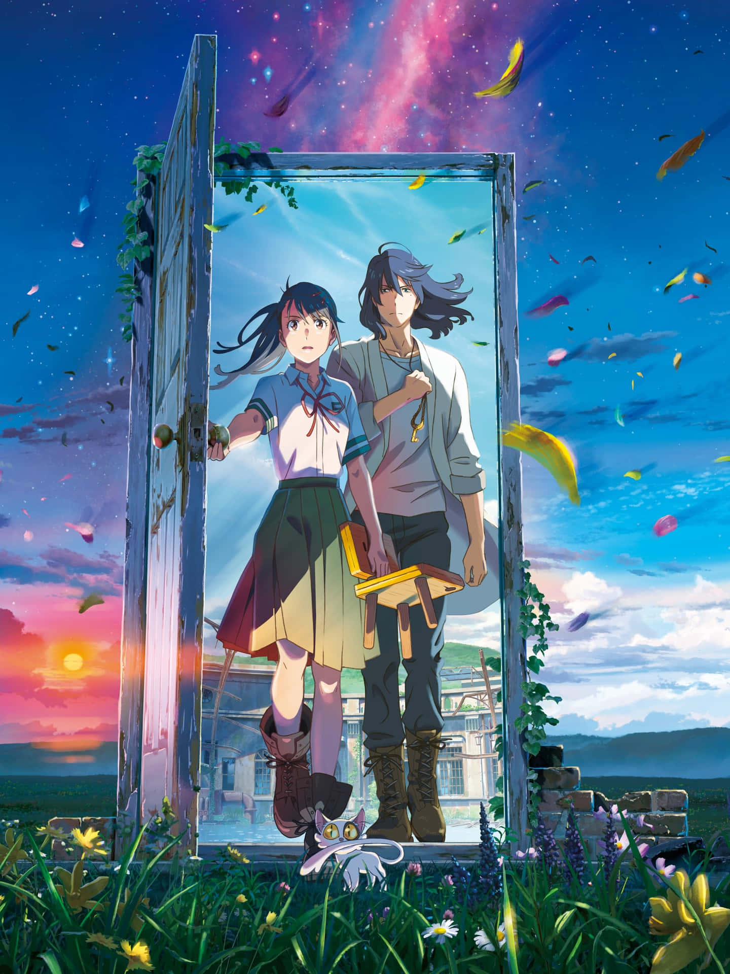 Anime Characters Doorwayto Adventure Background