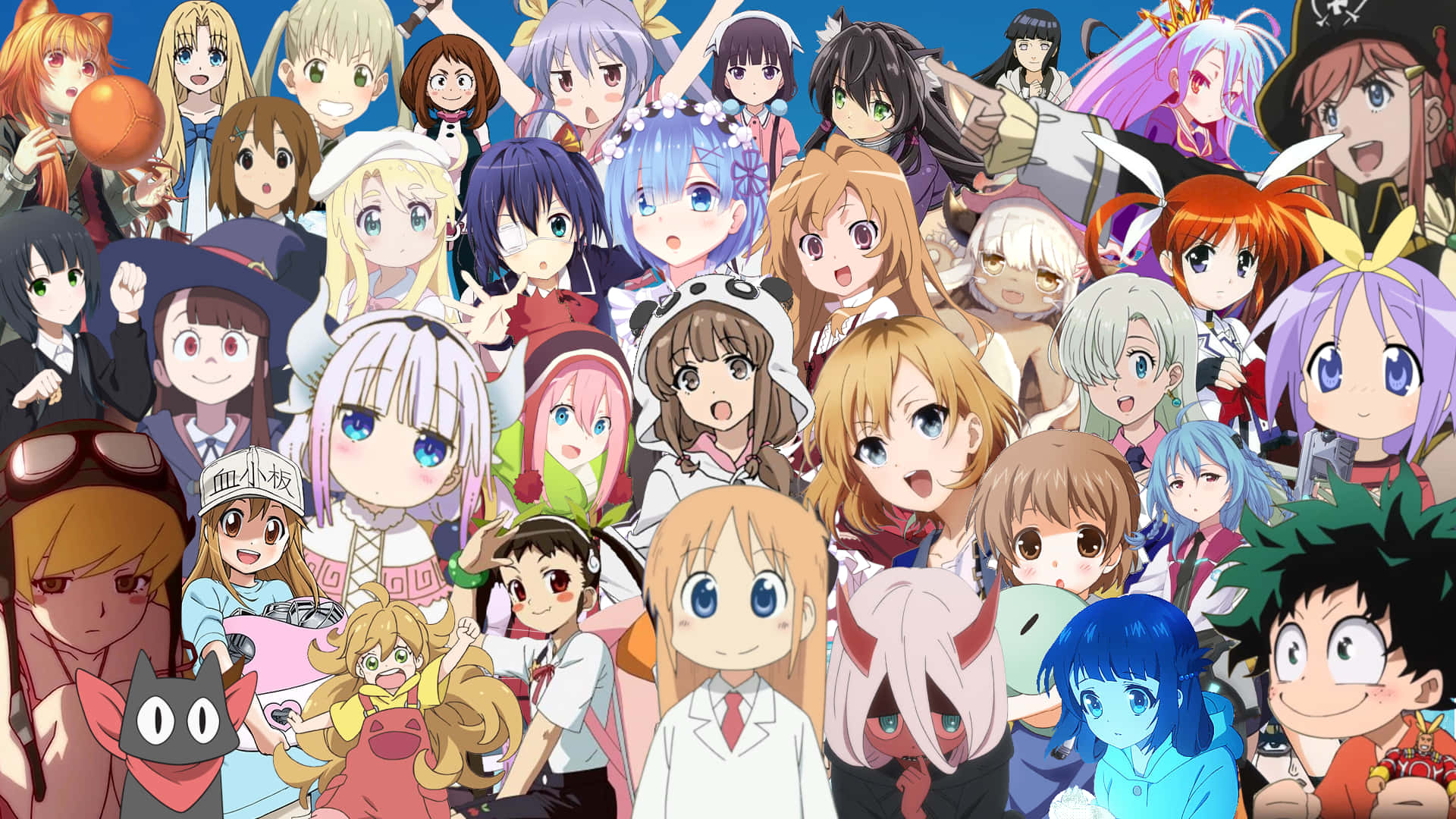 Anime Characters In A Group Of People