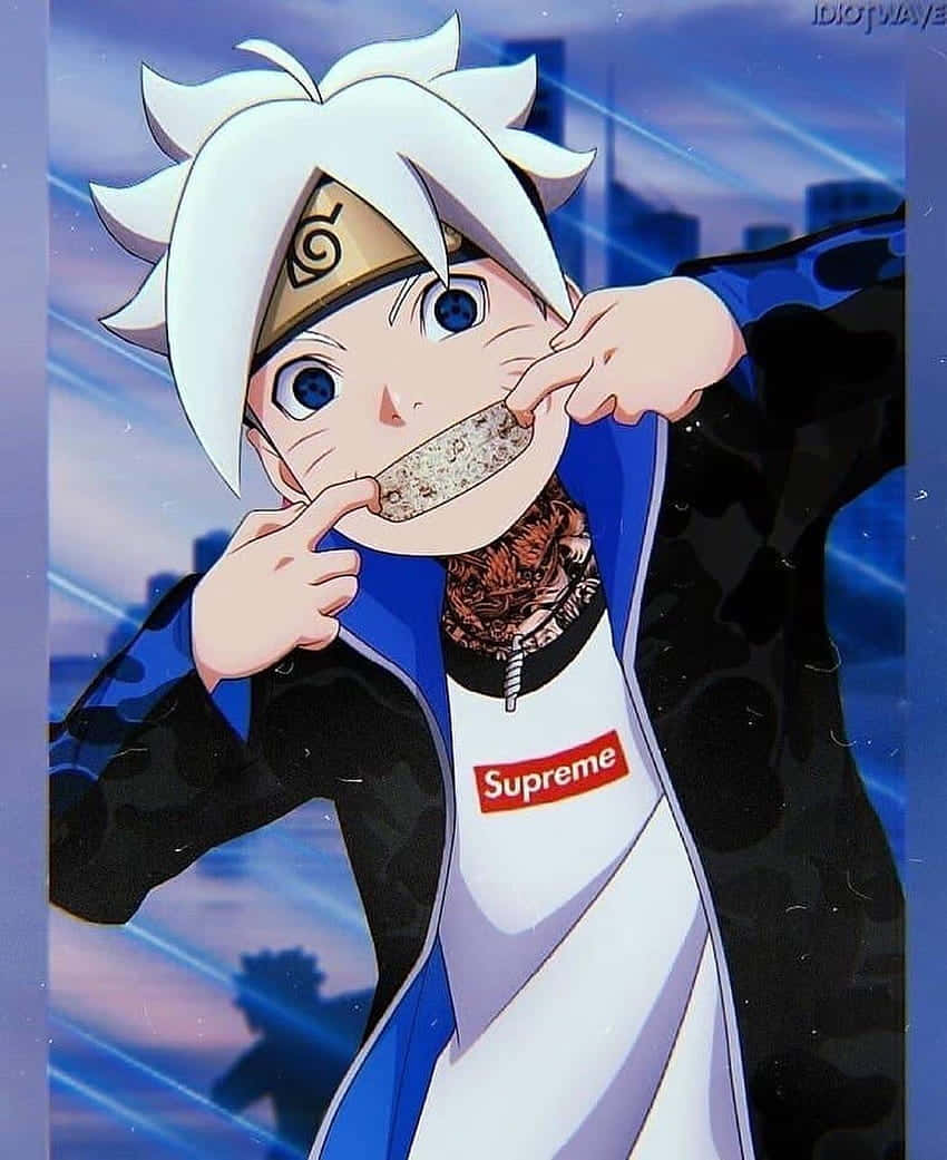 Anime Characters Look Fly In Supreme! Background