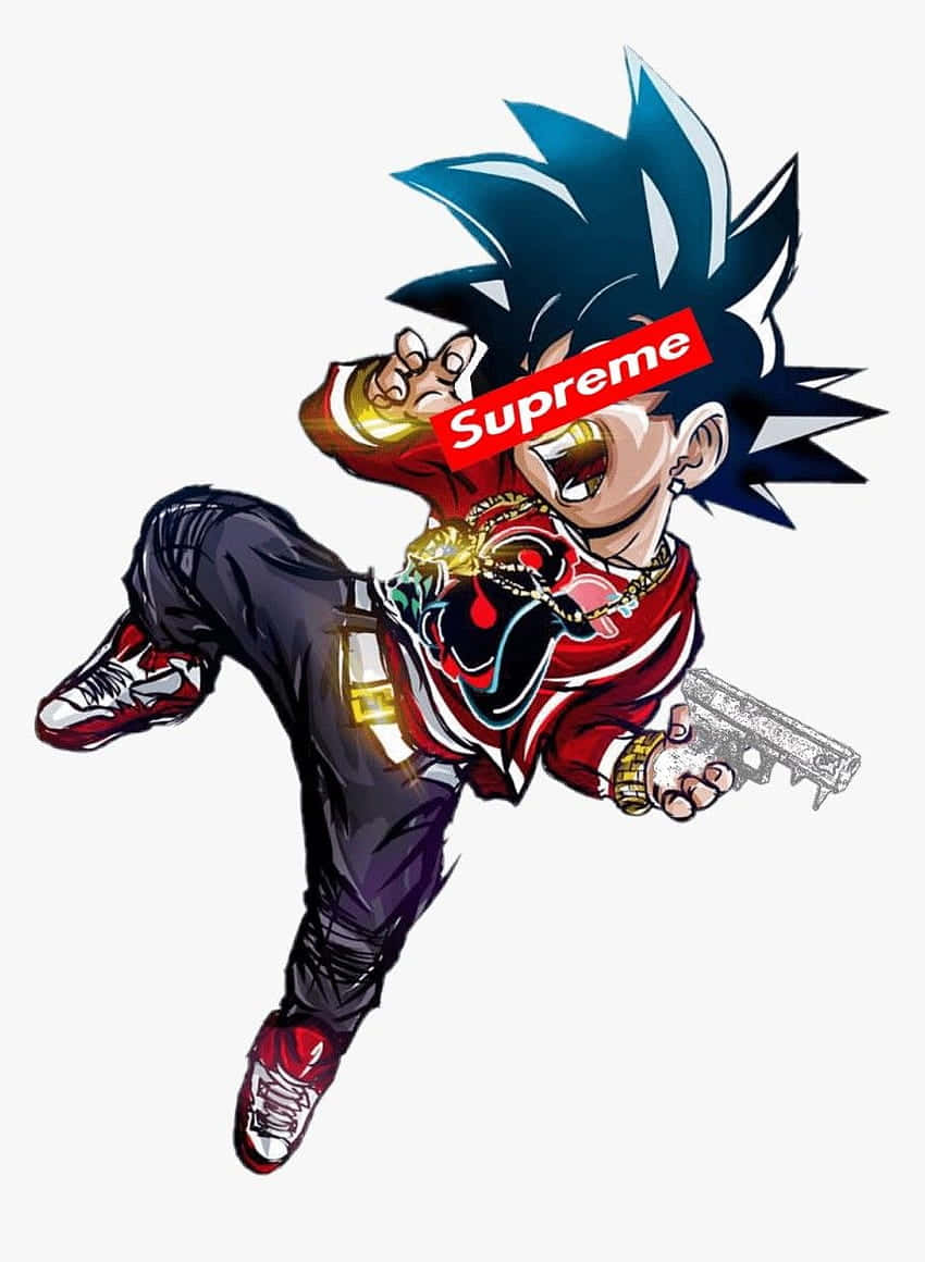 Anime Characters Look Fly In Supreme Background