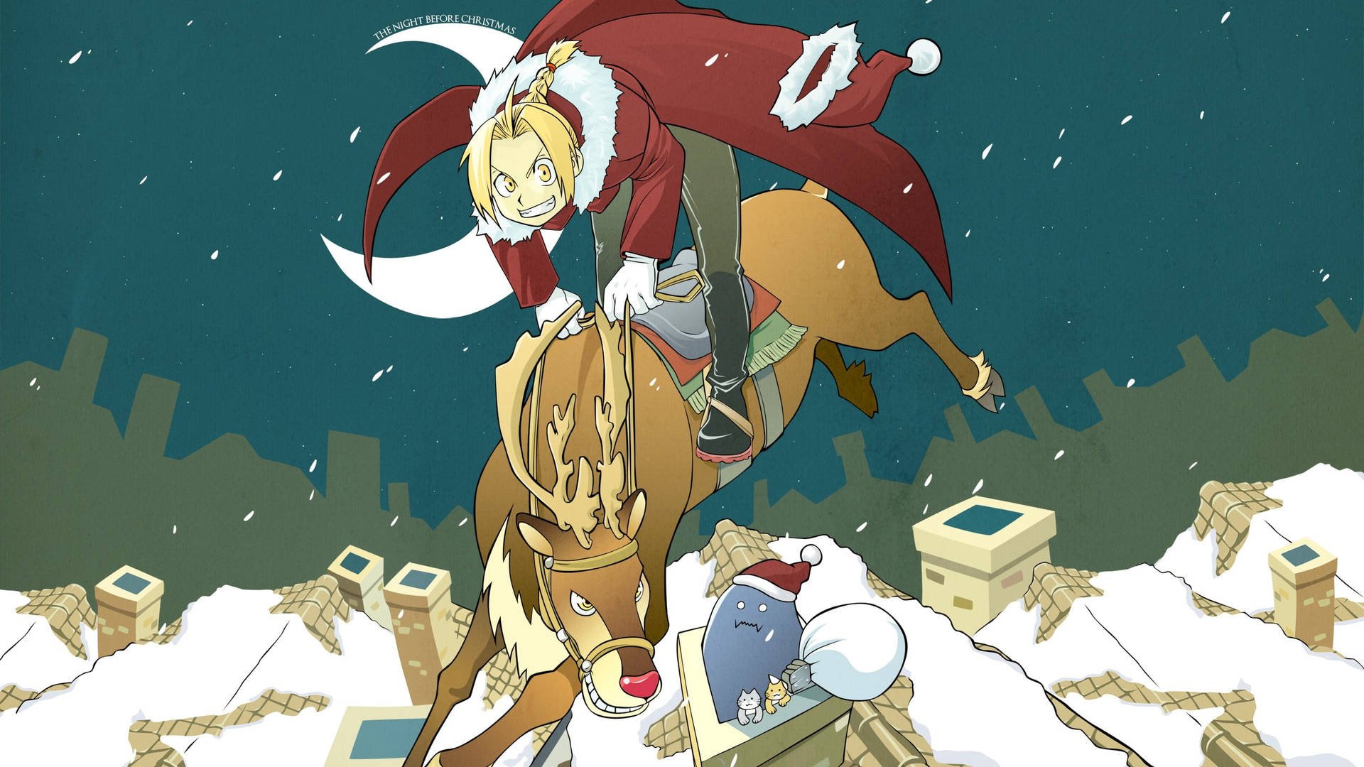 Anime Christmas Edward Elric Background