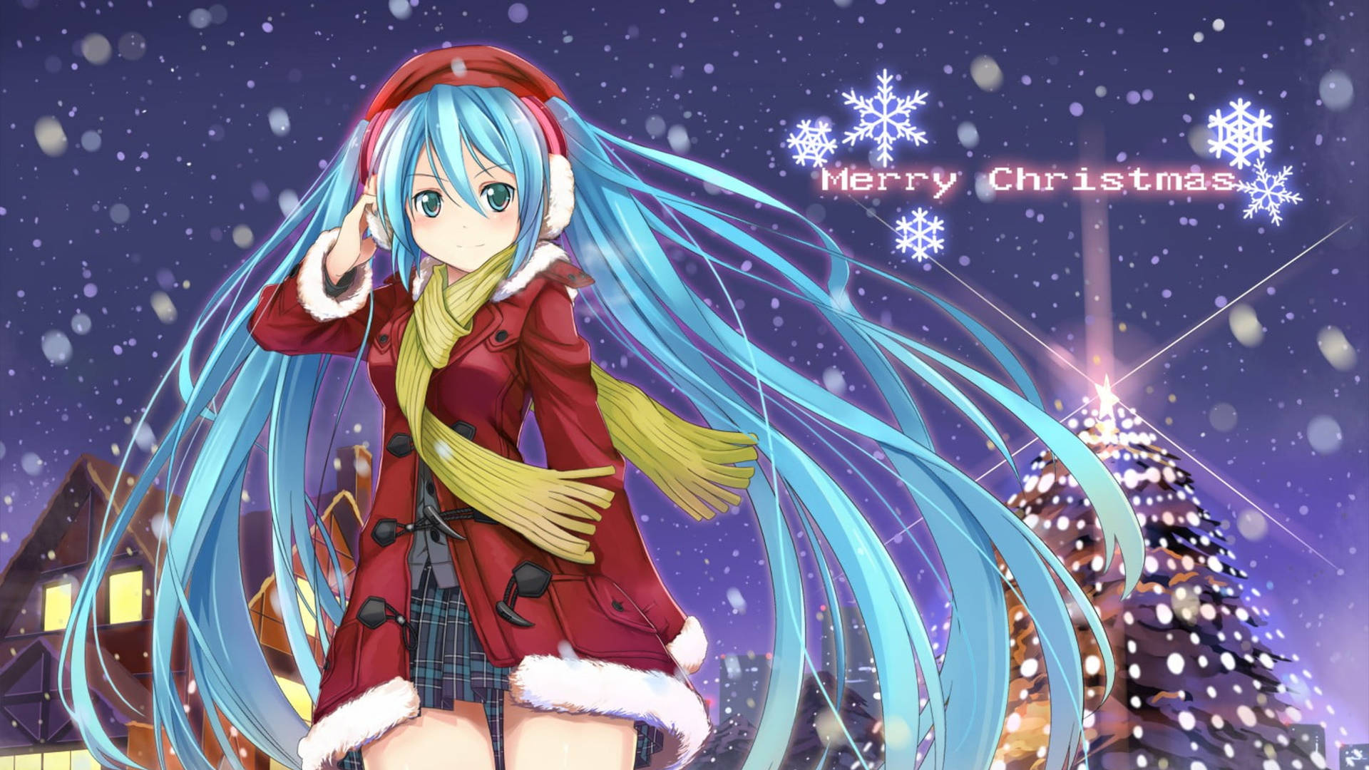 Anime Christmas Hatsune Miku Background