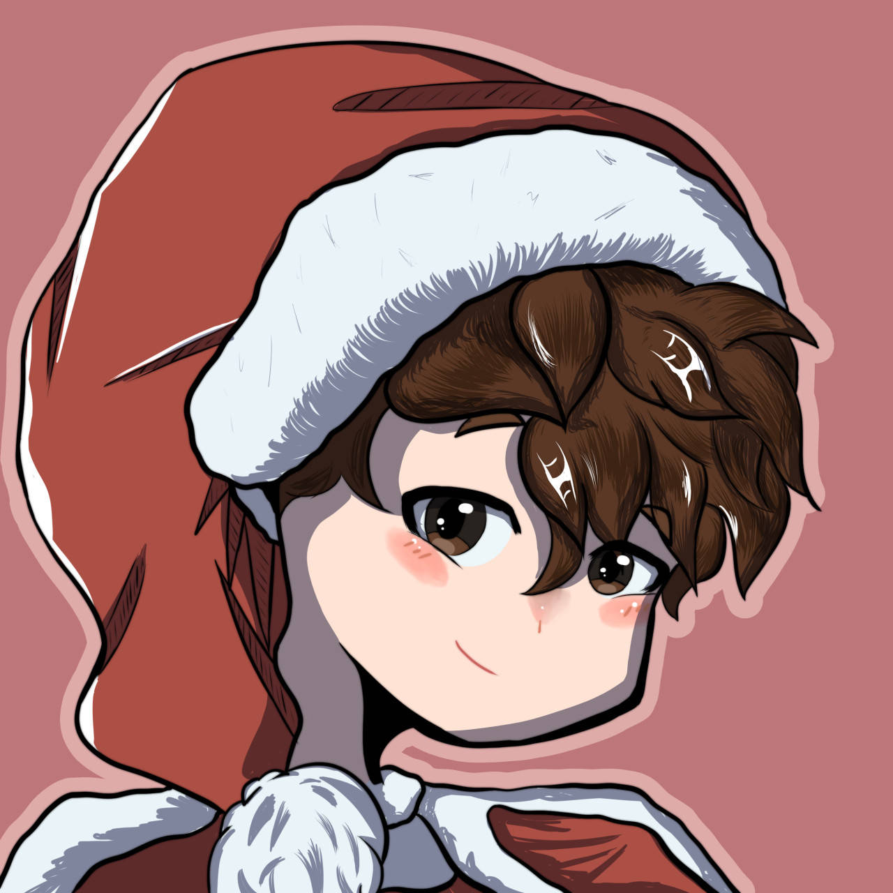 Anime Christmas Pfp Smiling Background