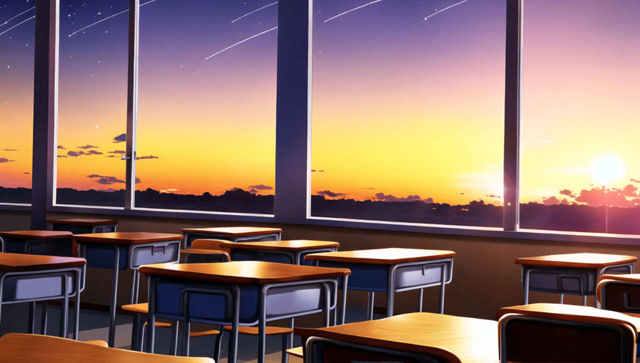 Anime Classroom Meteor Shower