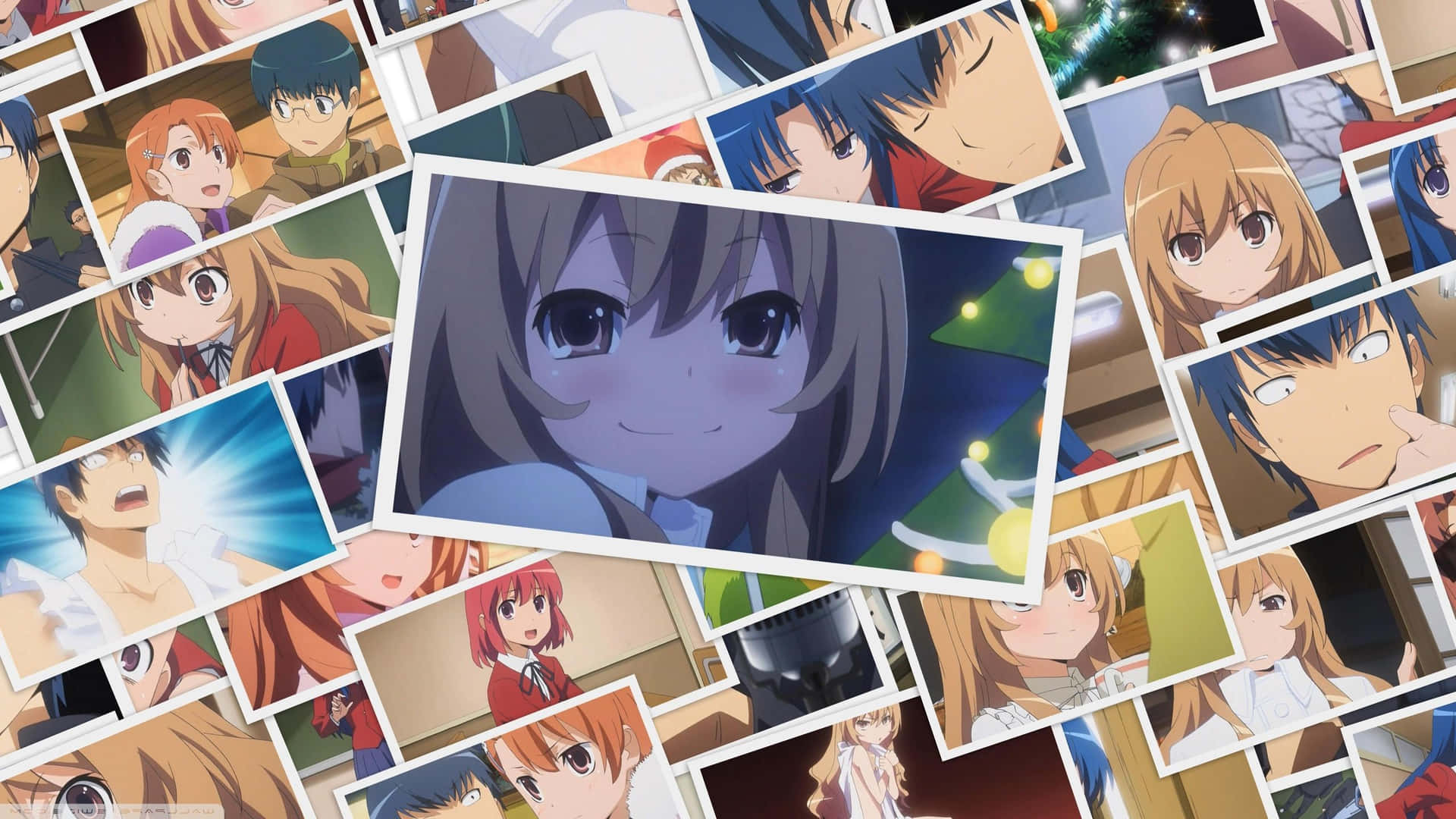 Anime Collage Wallpaper Showcasing Various Characters Background