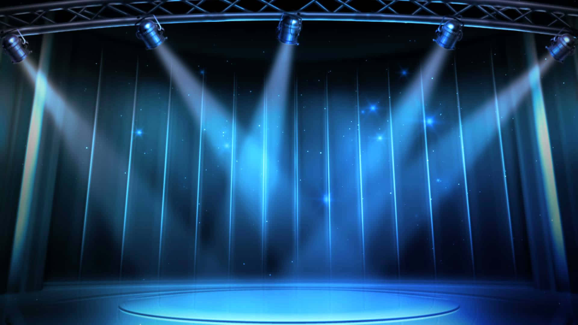 Anime Concert Stage Blue Aesthetic Background