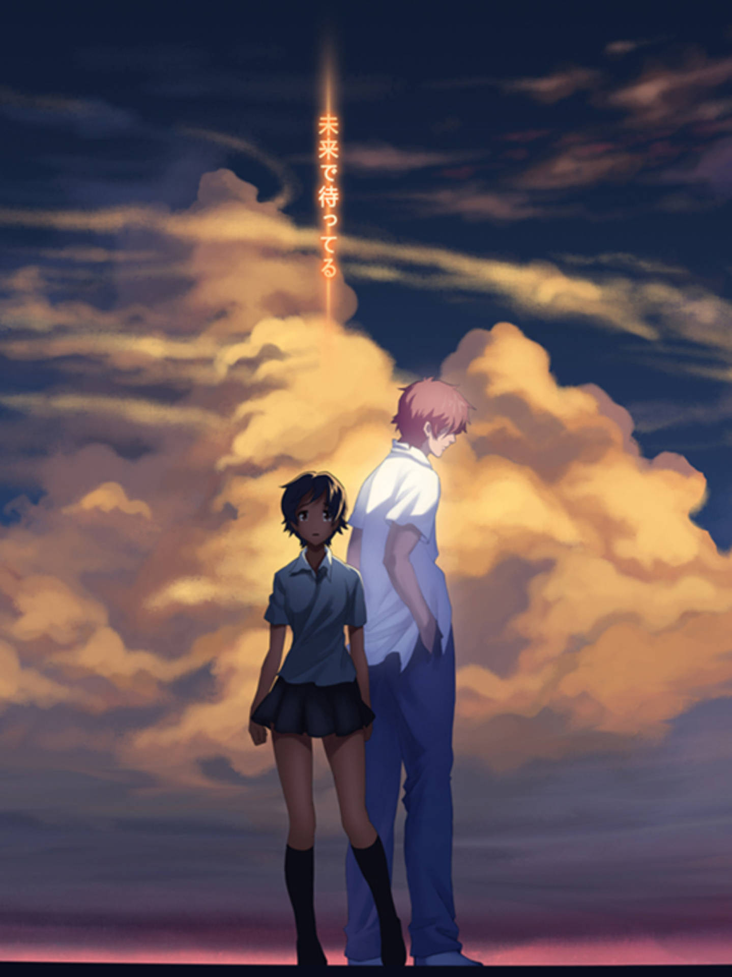 Anime Couple Girl Who Leapt Thru Time Background