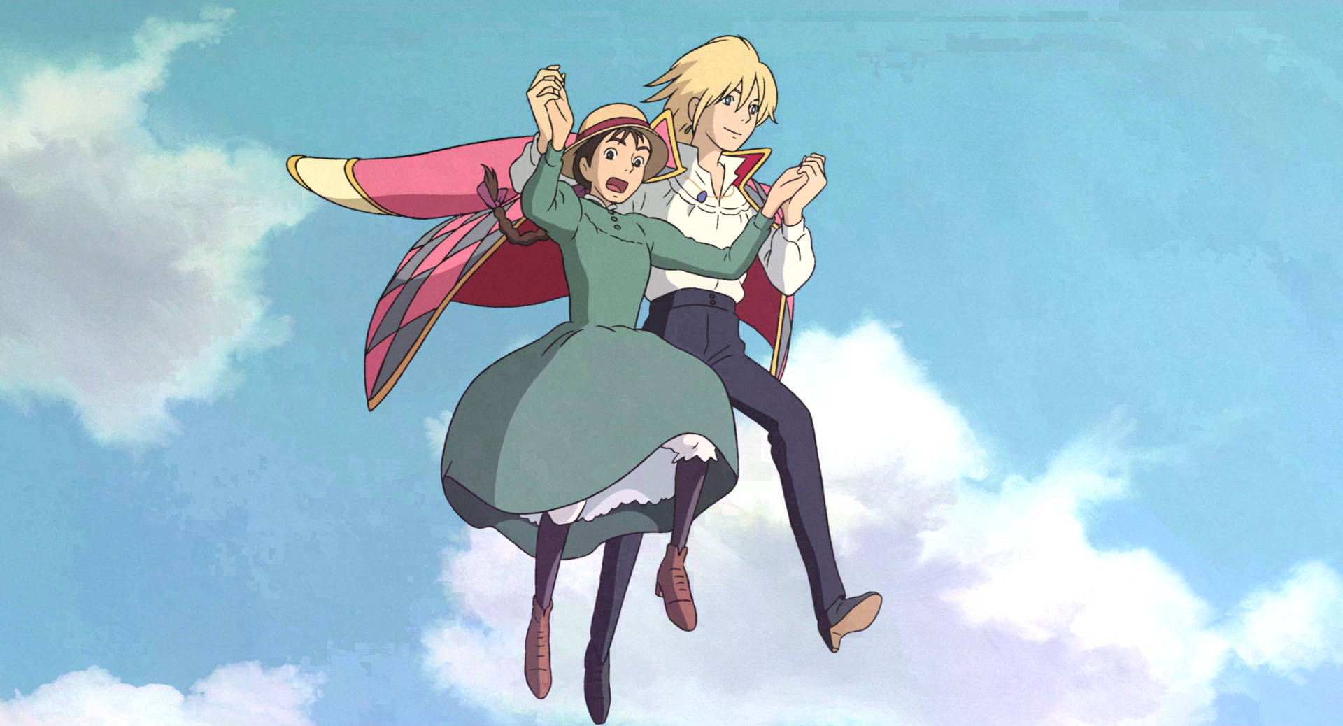 Anime Couple Howl's Moving Castle Background