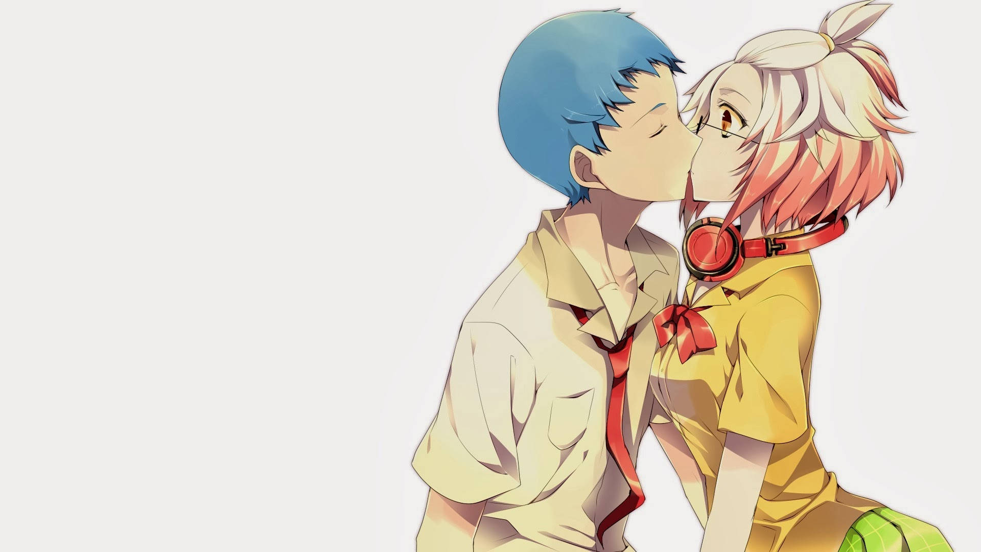 Anime Couple Kiss From Tales Of Graces Background