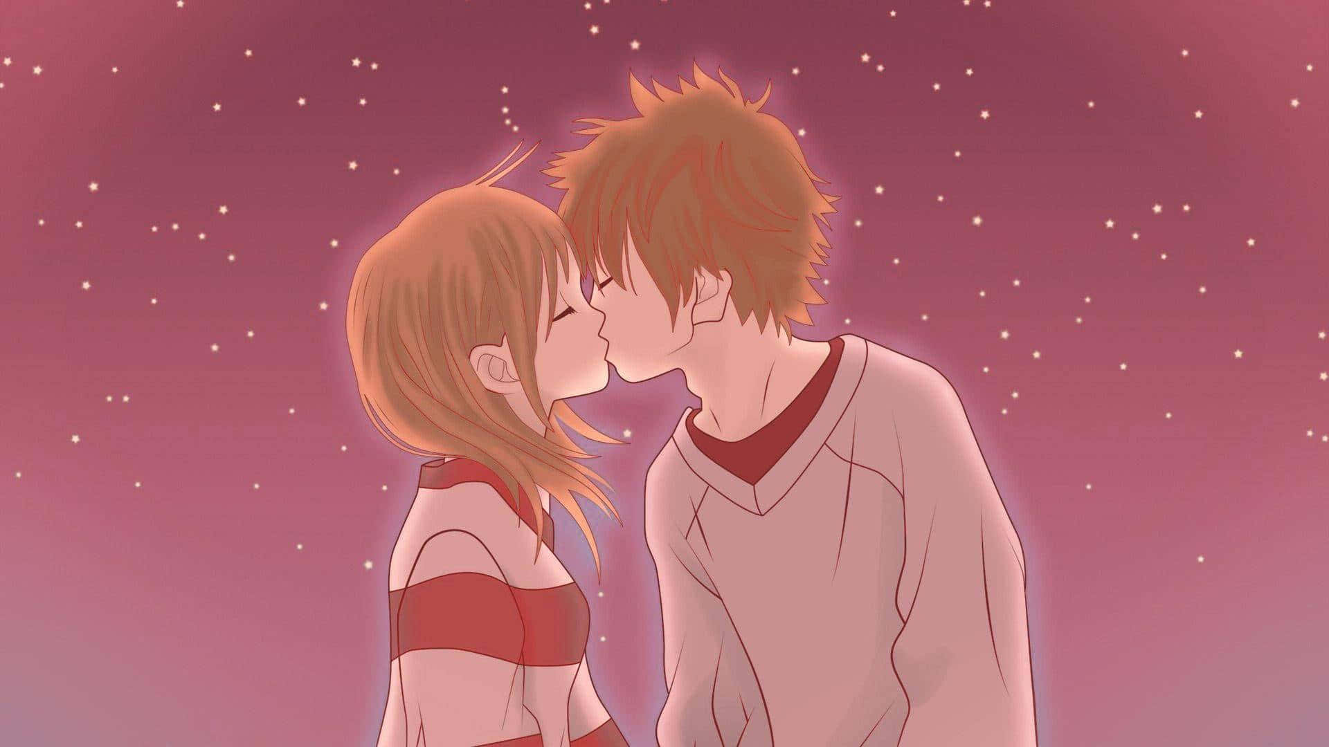 Anime Couple Love Kiss Japanese