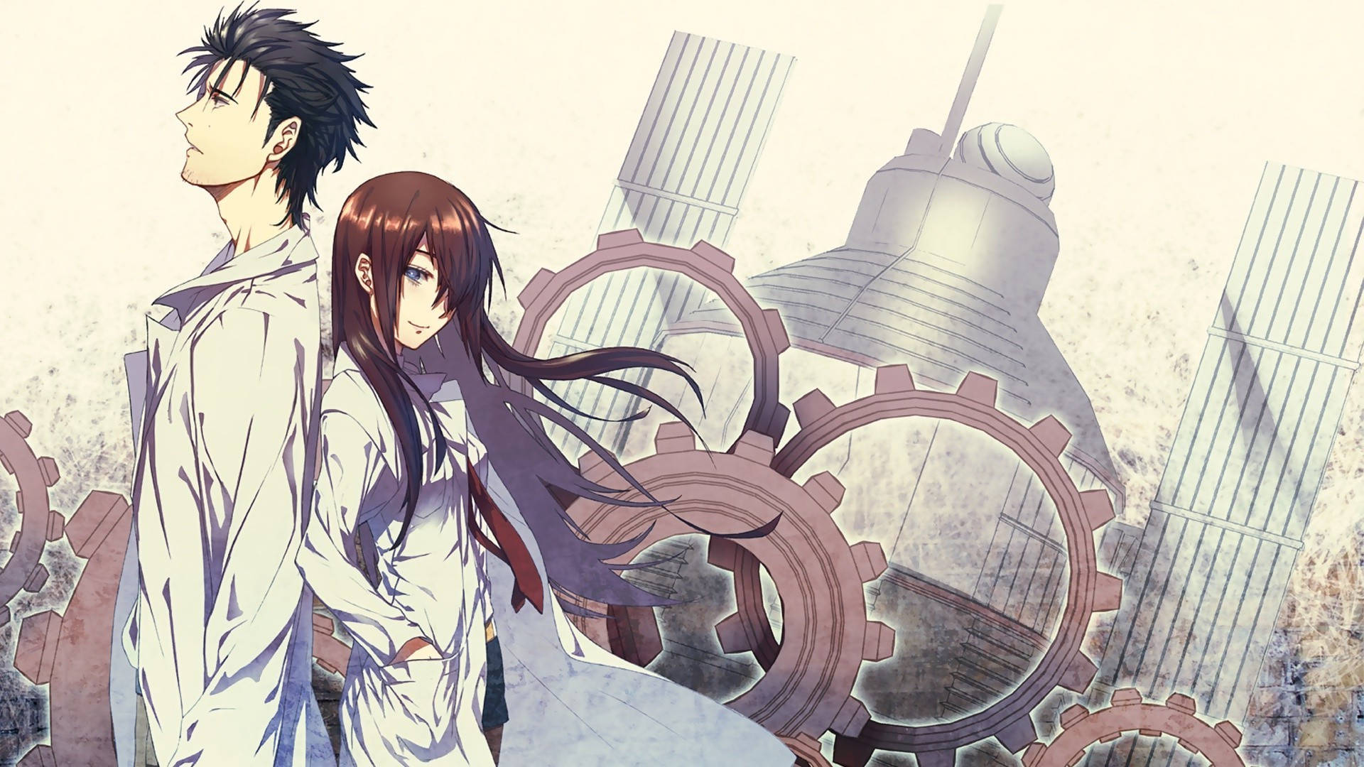 Anime Couple Steins Gate Background