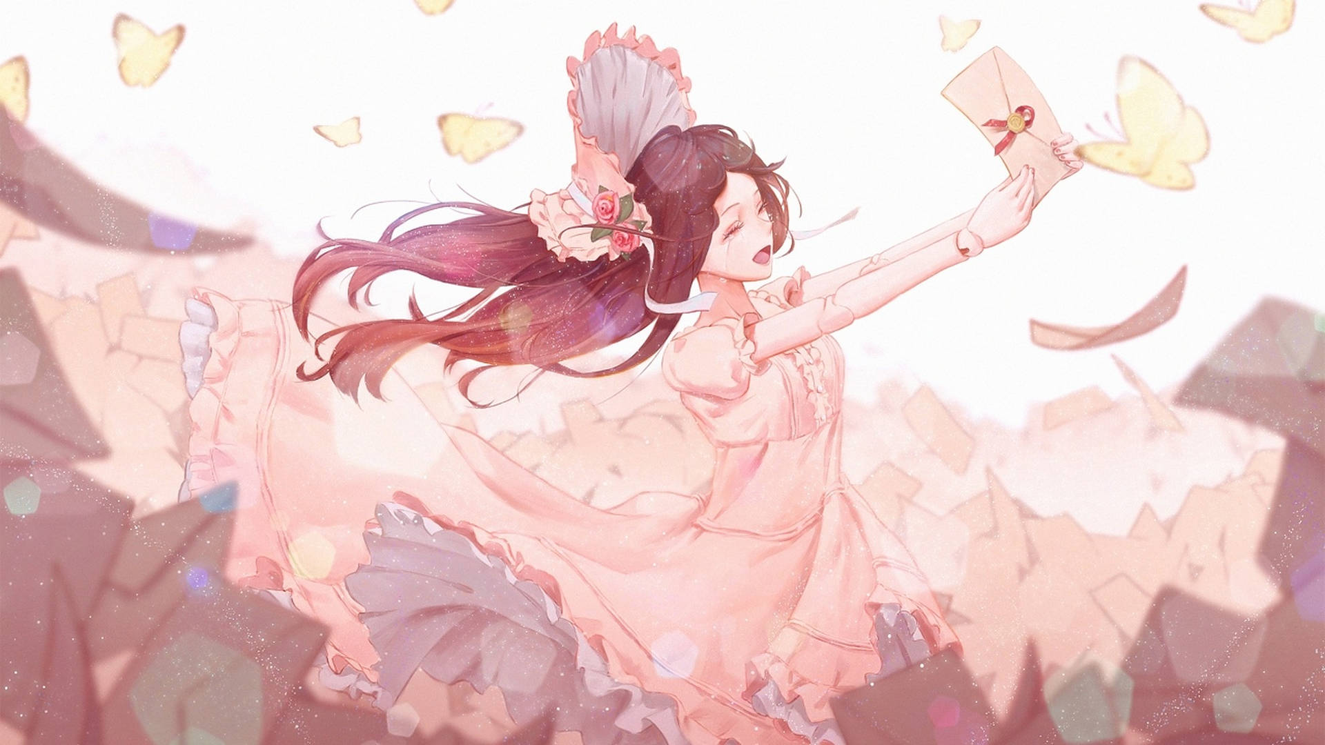 Anime Dance Pretty Pink Background