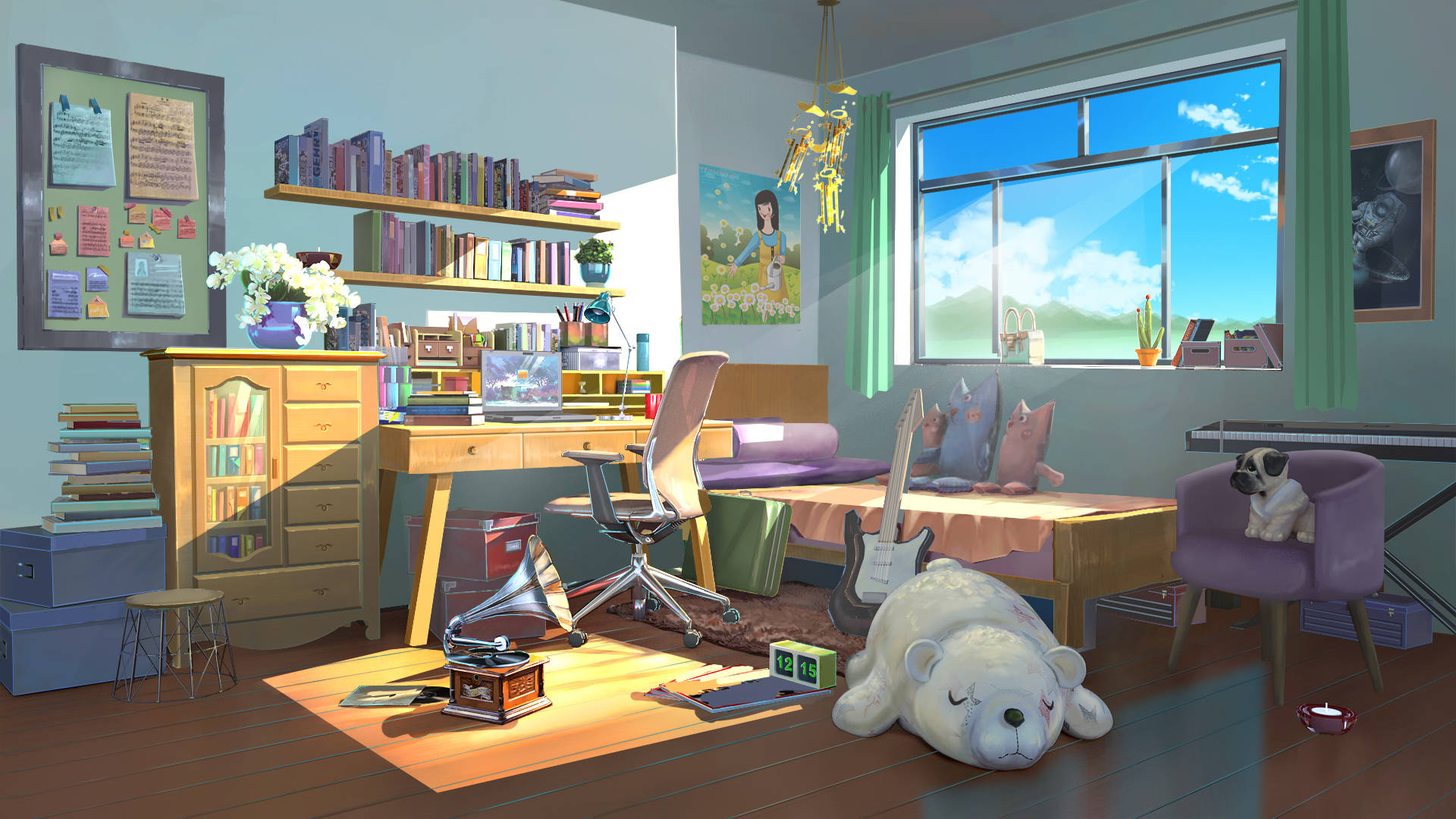 Anime Dream Bedroom Background