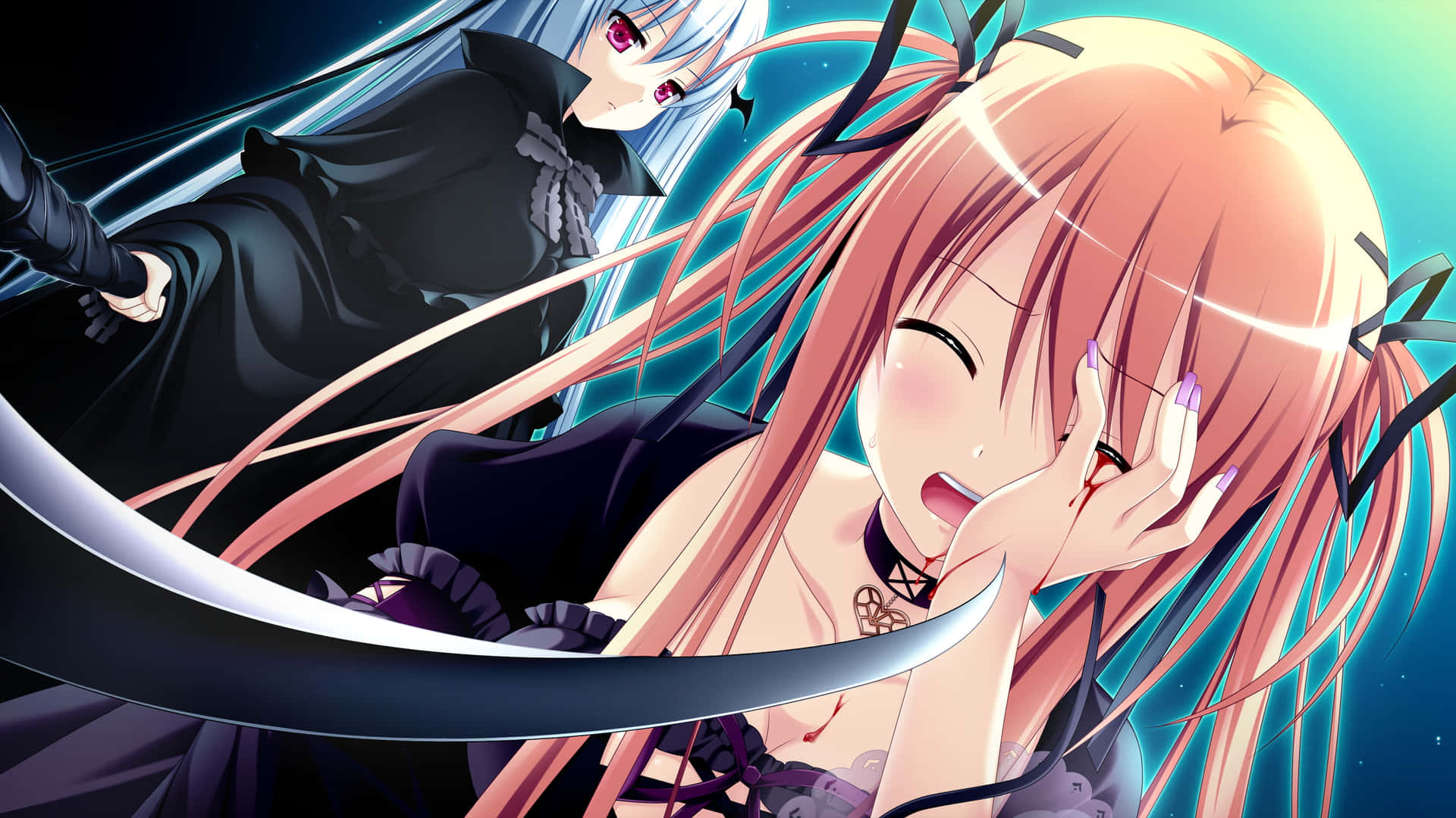 Anime Duel Between Girls Background