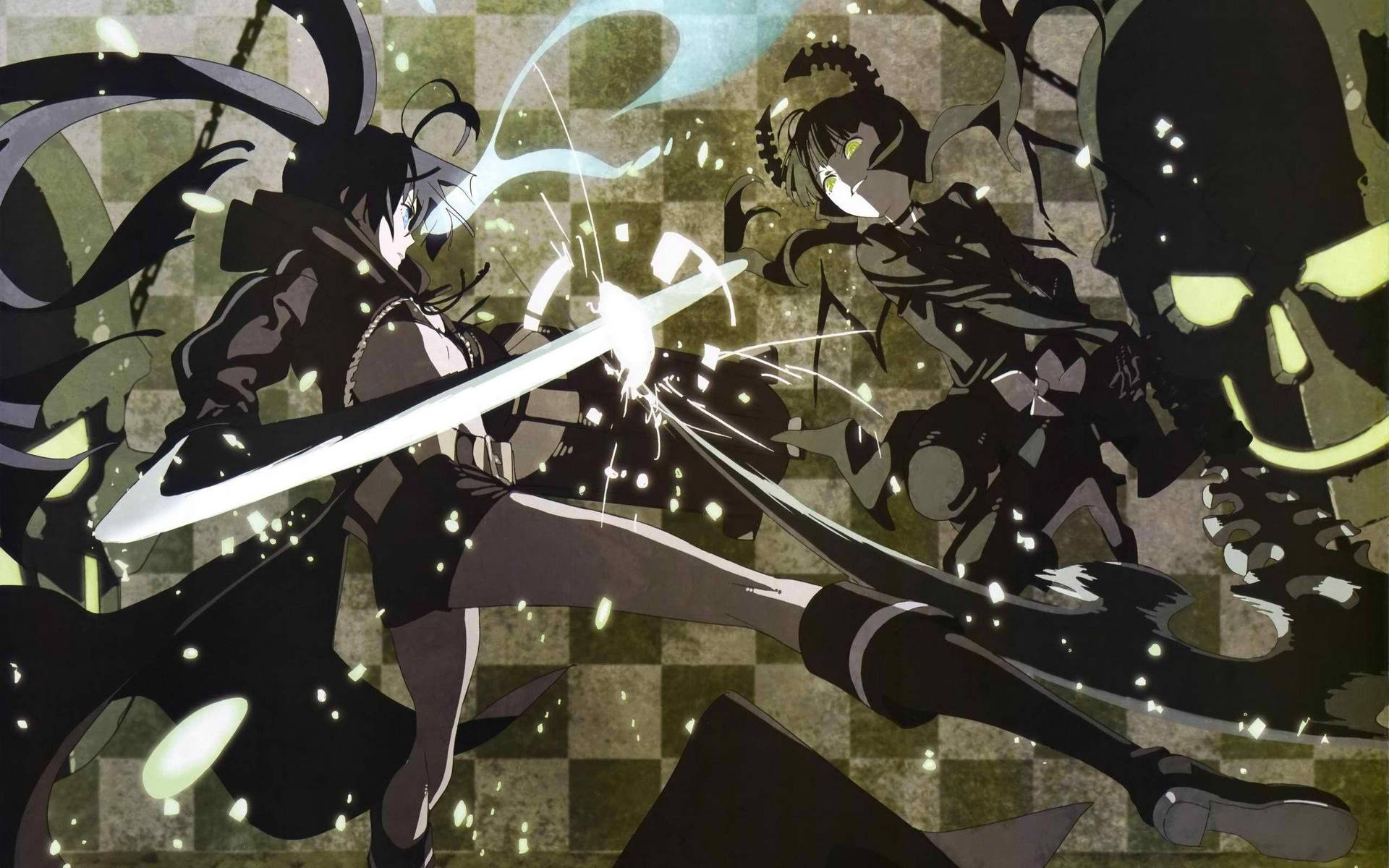 Anime Fight Black Rose Shooter Background