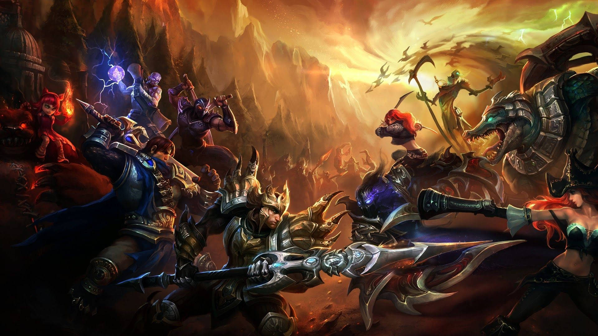 Anime Fight League Of Legends Characters Background