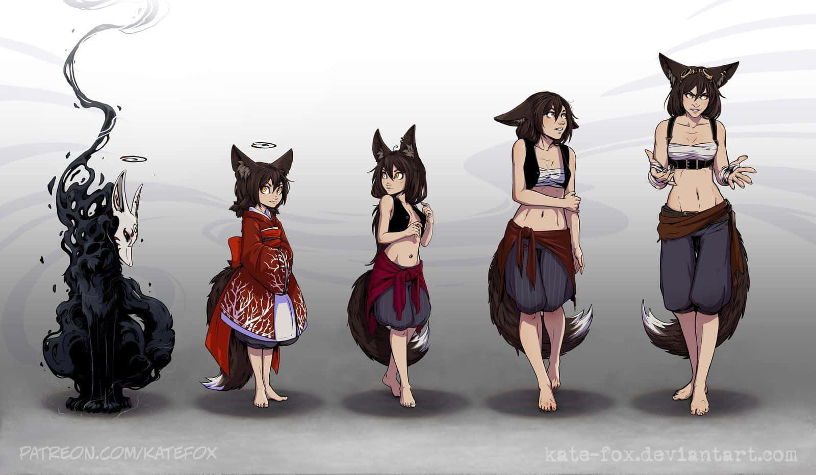 Anime_ Fox_ Girl_ Evolution Background