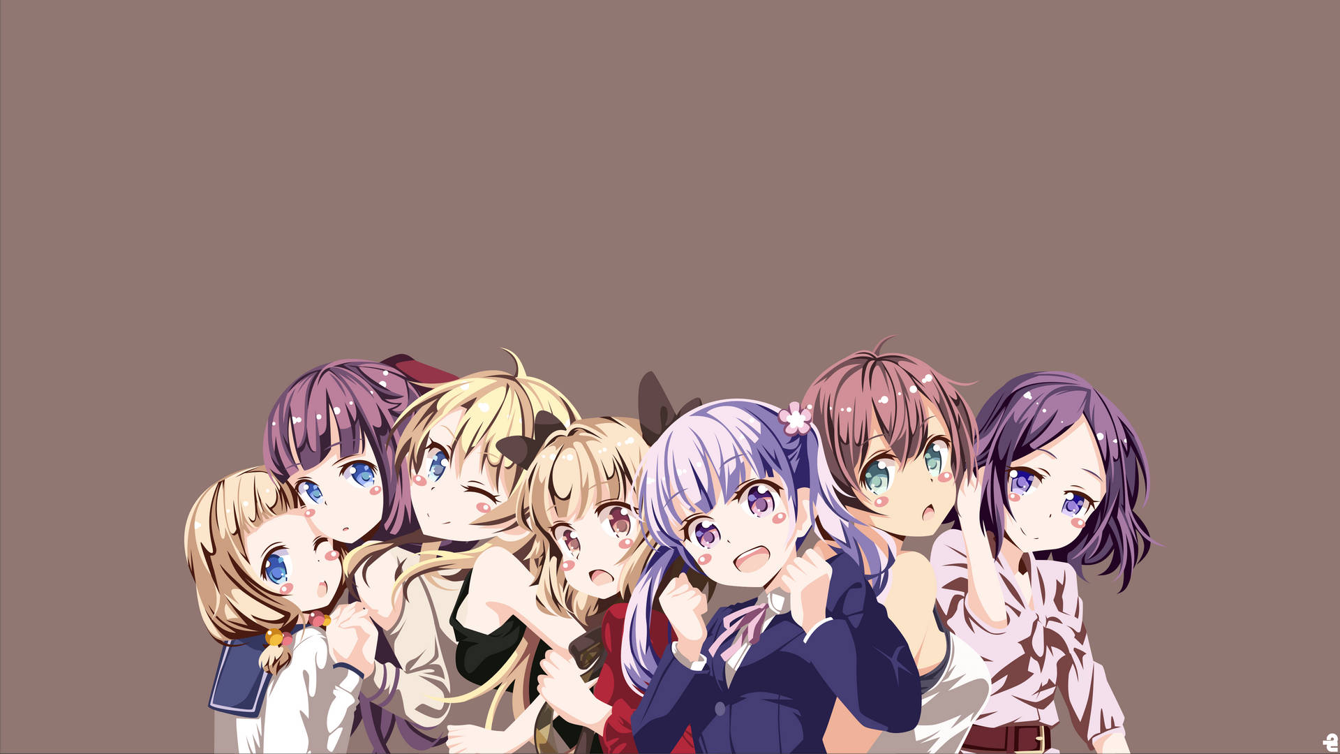 Anime Gaming Cute Girls New Game Background