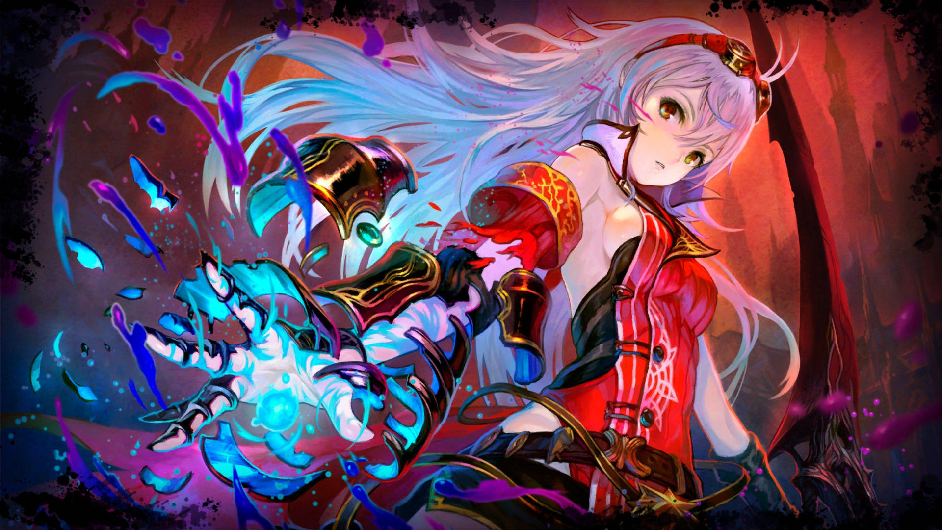 Anime Gaming Nights Of Azure Background