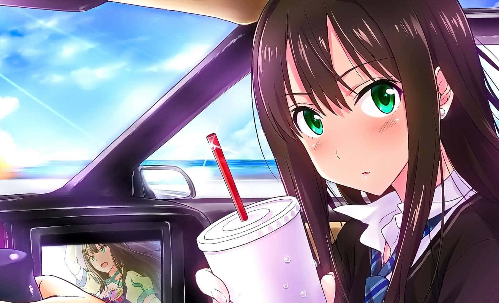 Anime Girl Car Ride Surprise
