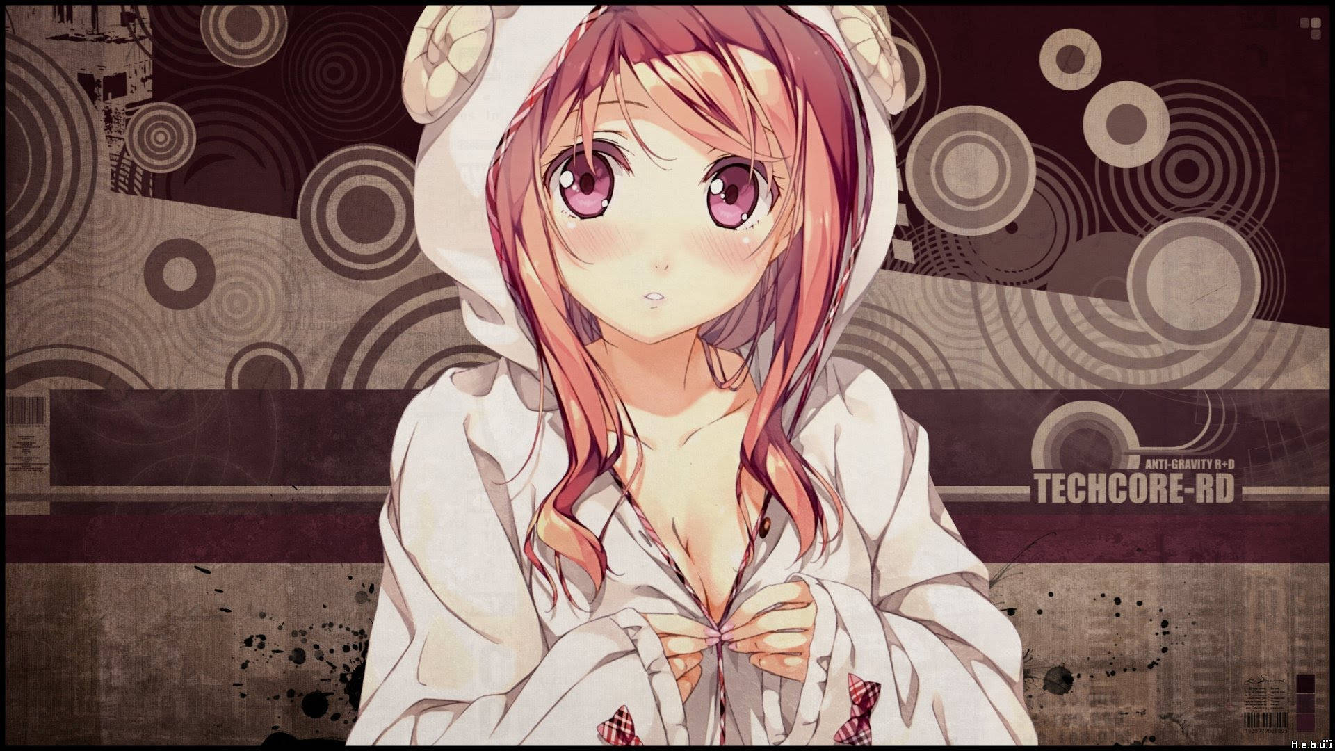 Anime Girl Hoodie By Kantoku Background