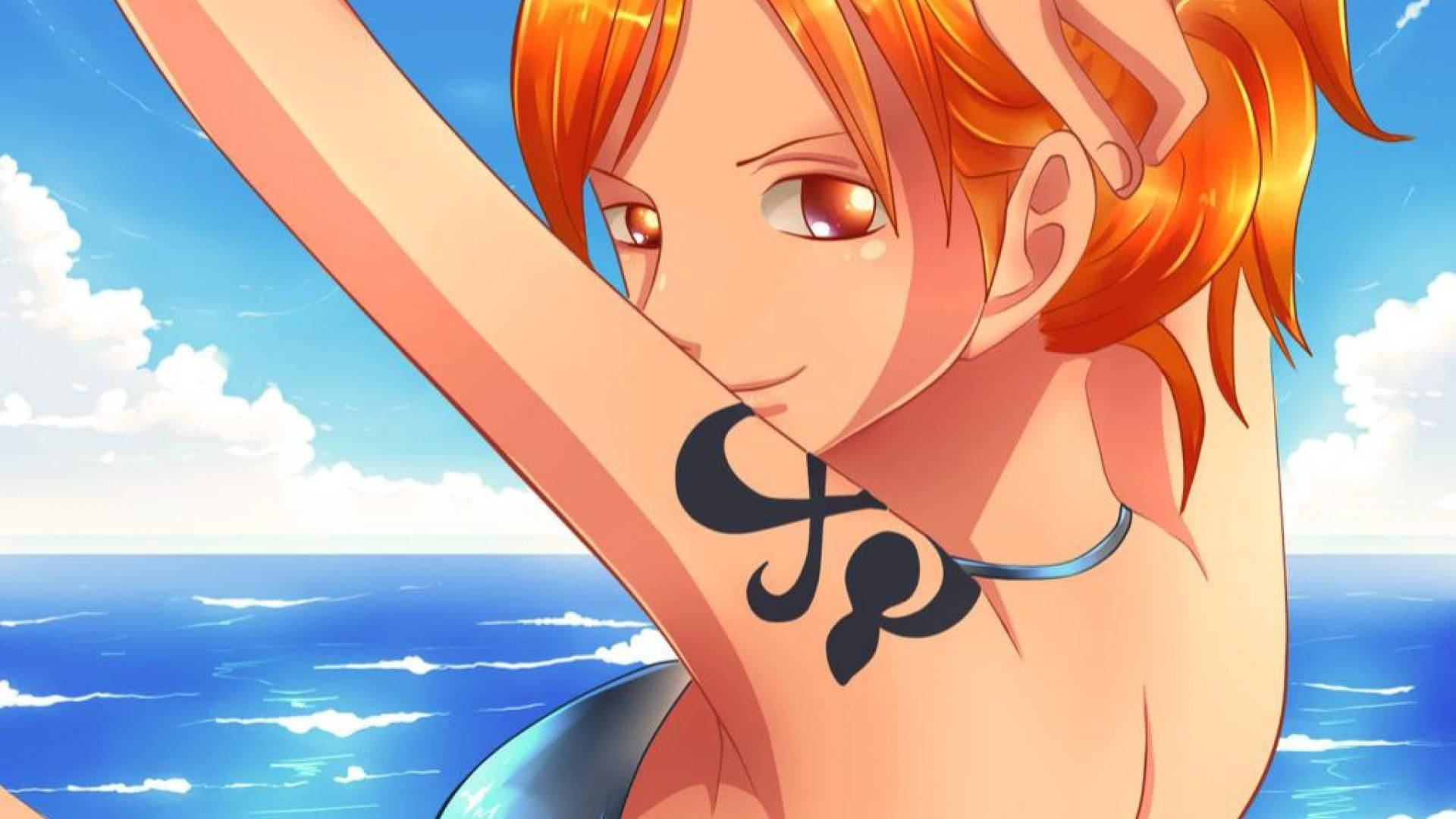 Anime Girl Nami One Piece Background
