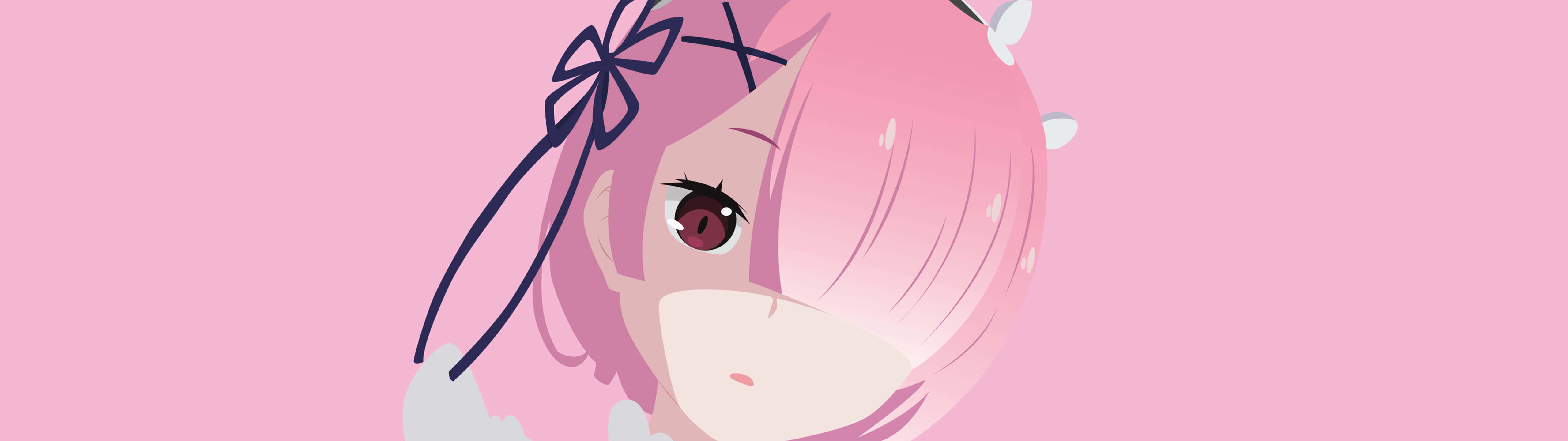 Anime Girl Peeking Super Ultra Wide Banner