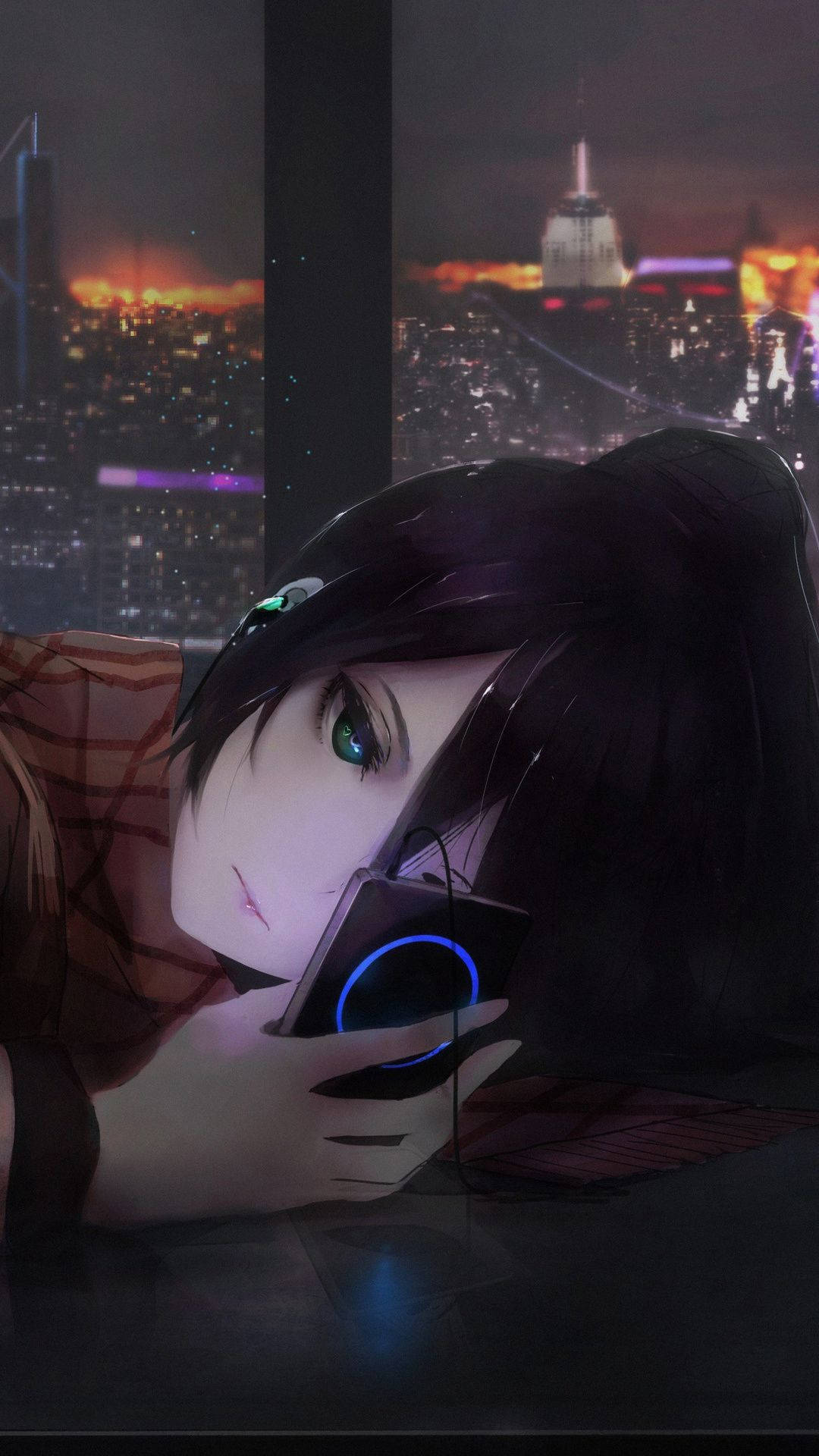 Anime Girl Sad Pfp Background