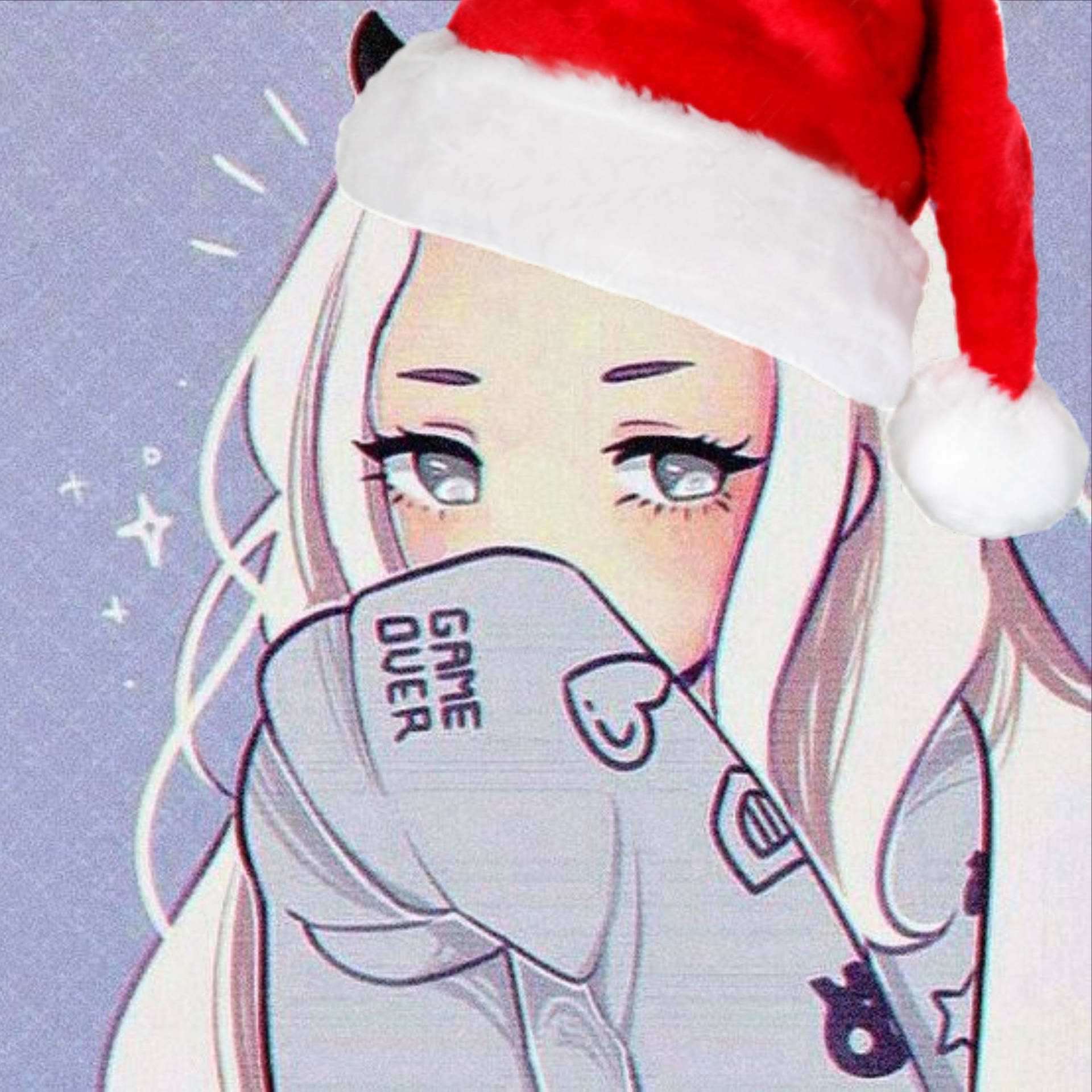 Anime Girl Santa Hat Instagram Pfp