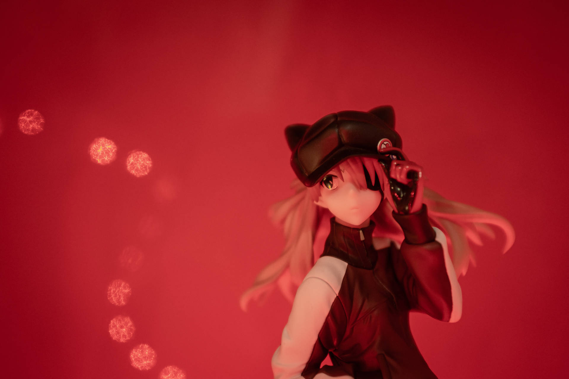 Anime Girl With Eyepatch Animated Desktop Background