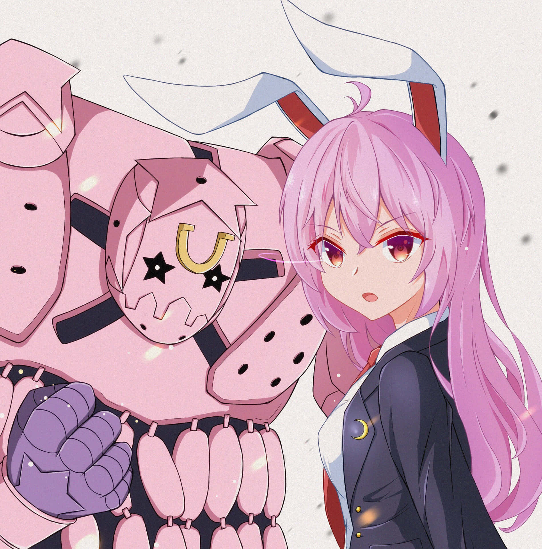 Anime Girland Mecha Pal Background