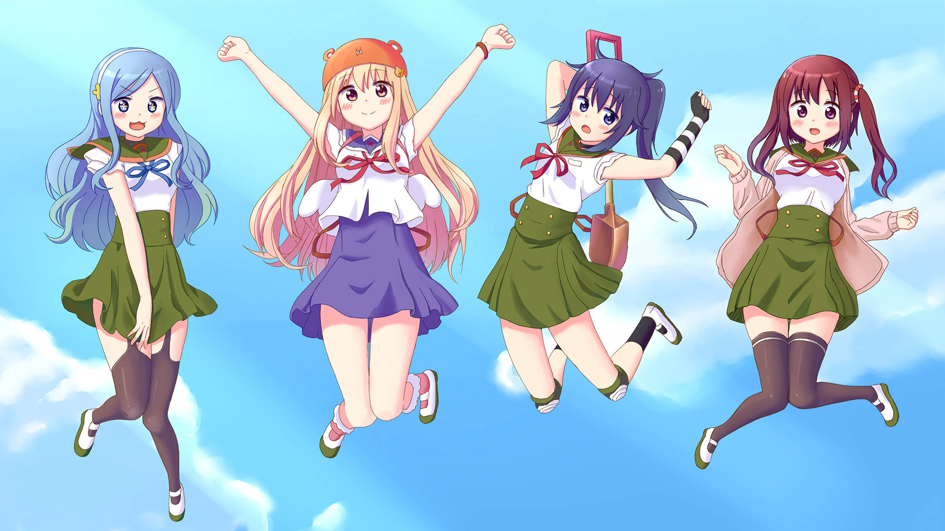 Anime Girls From Himouto! Umaru-chan Background