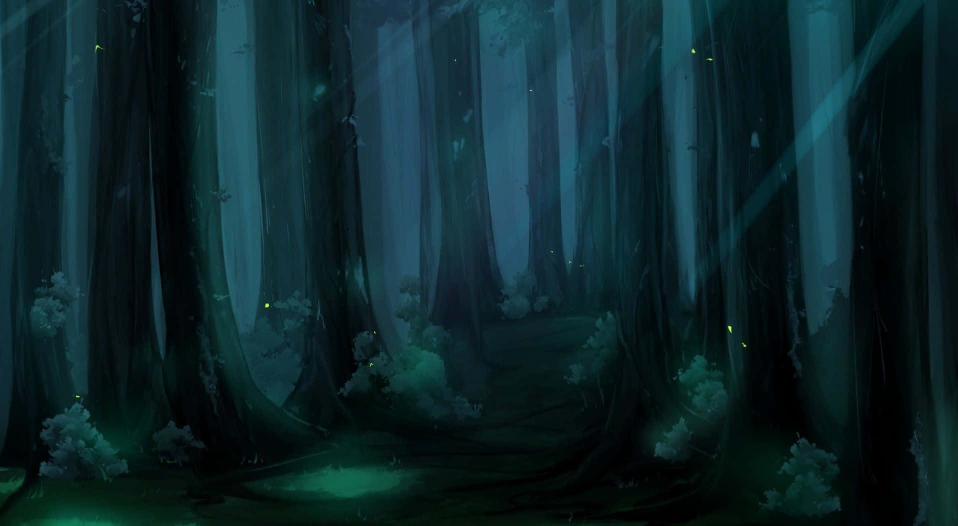 Anime Gloomy Forest Background