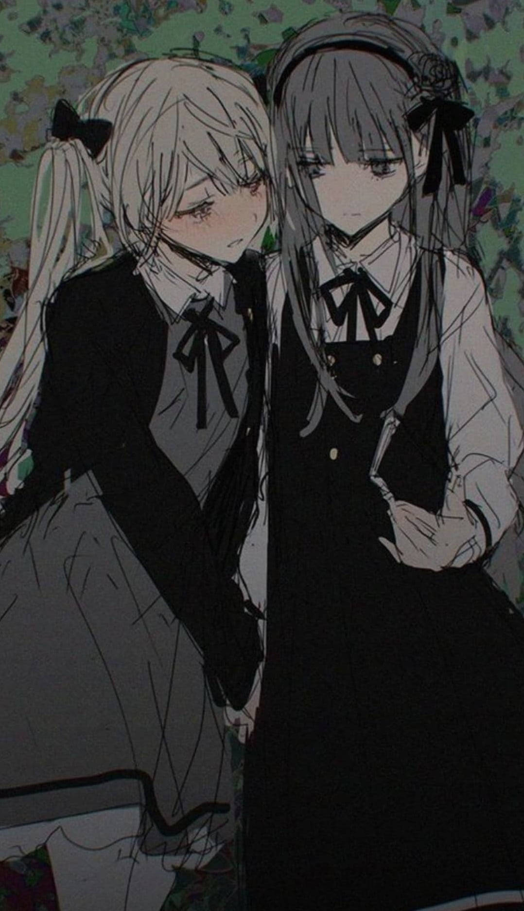 Anime Goth Girls Pfp Background