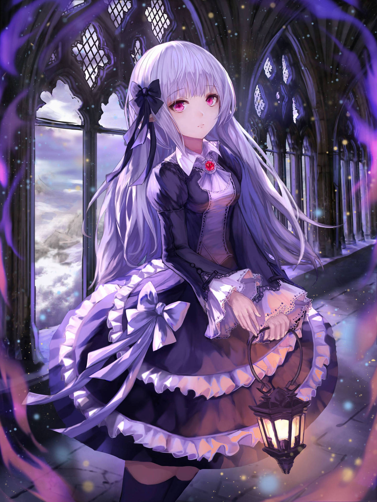 Anime Goth Kyoko Kirigiri Pfp Background