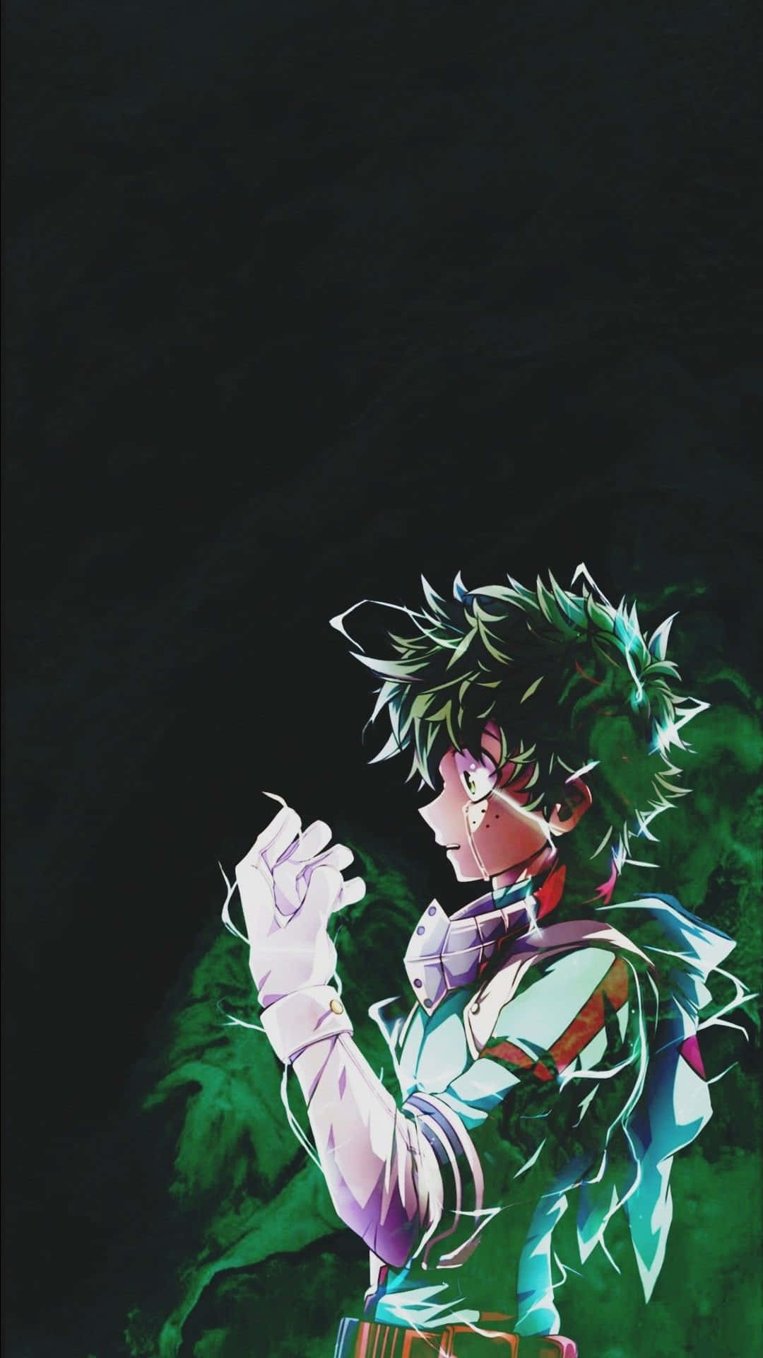 Anime Graphic Art Deku Phone Background