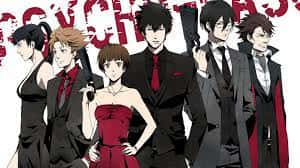 Anime Groupin Formal Attire Background