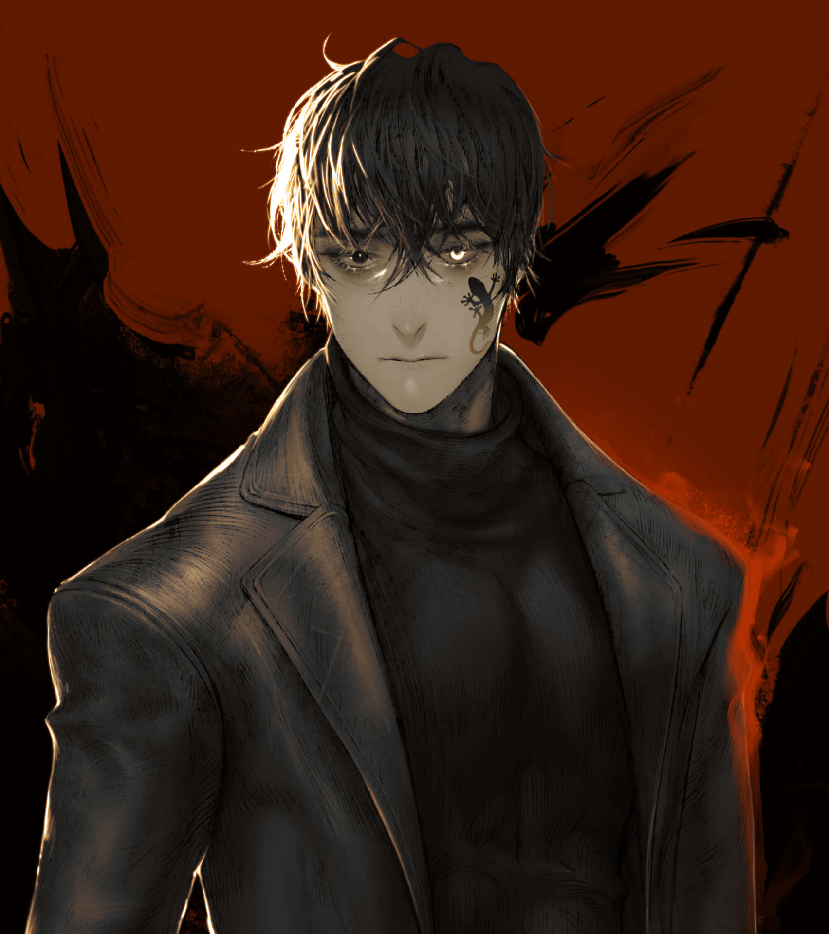 Anime Guy Depressed Pfp Background