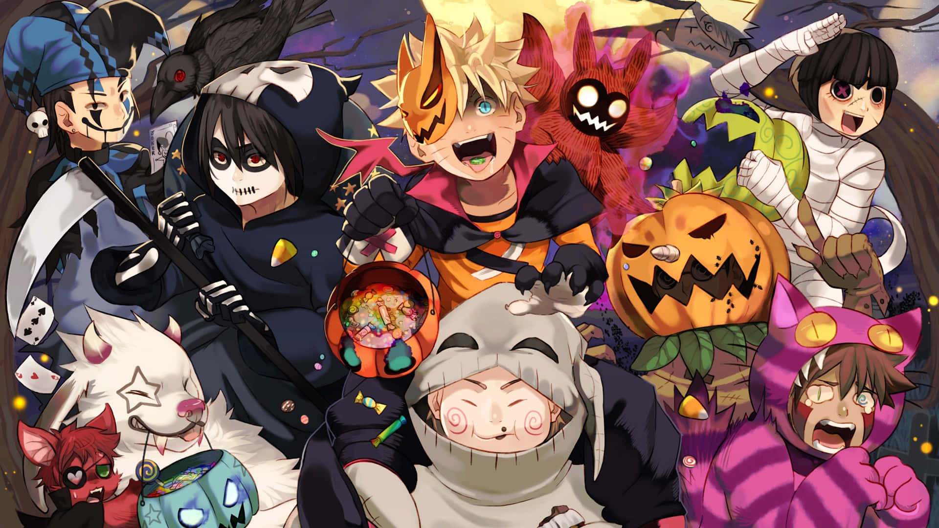 Anime Halloween Celebration2560x1440 Background