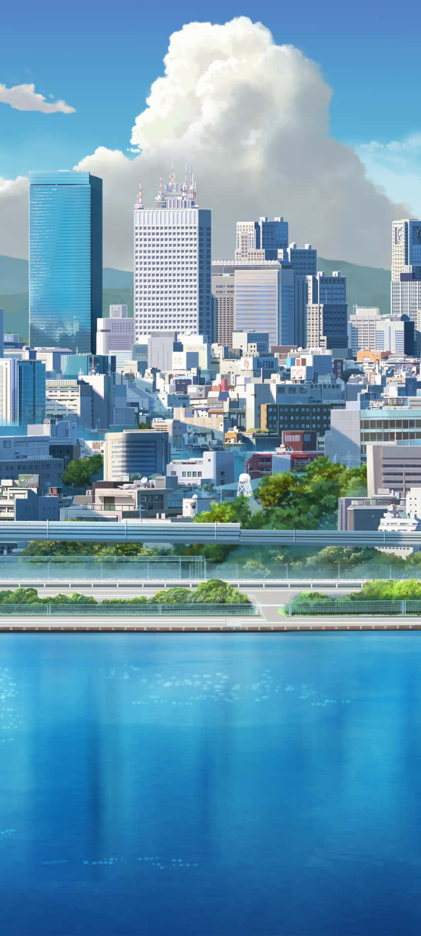 Anime High-tech City Buildings