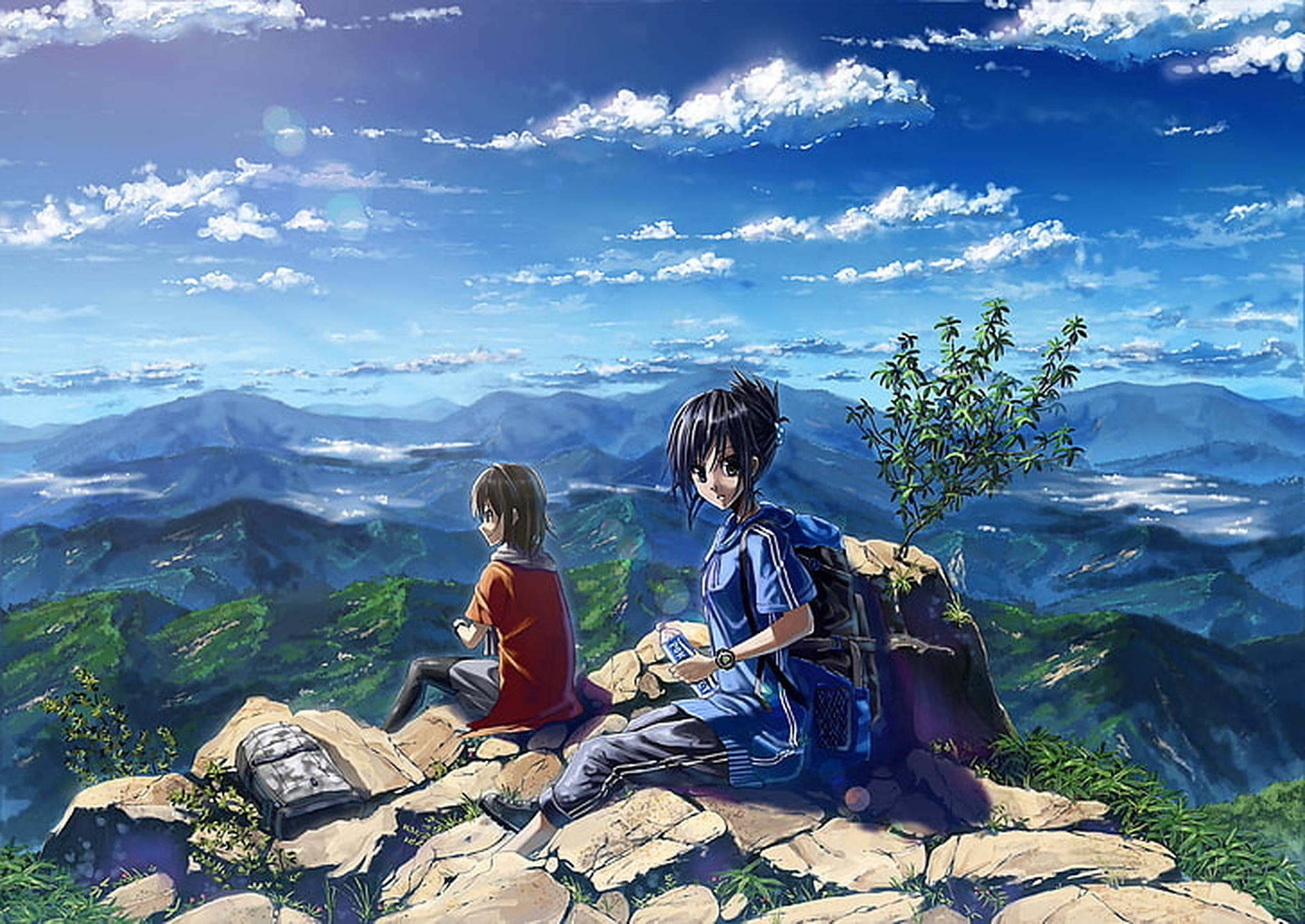 Anime Hiking Background