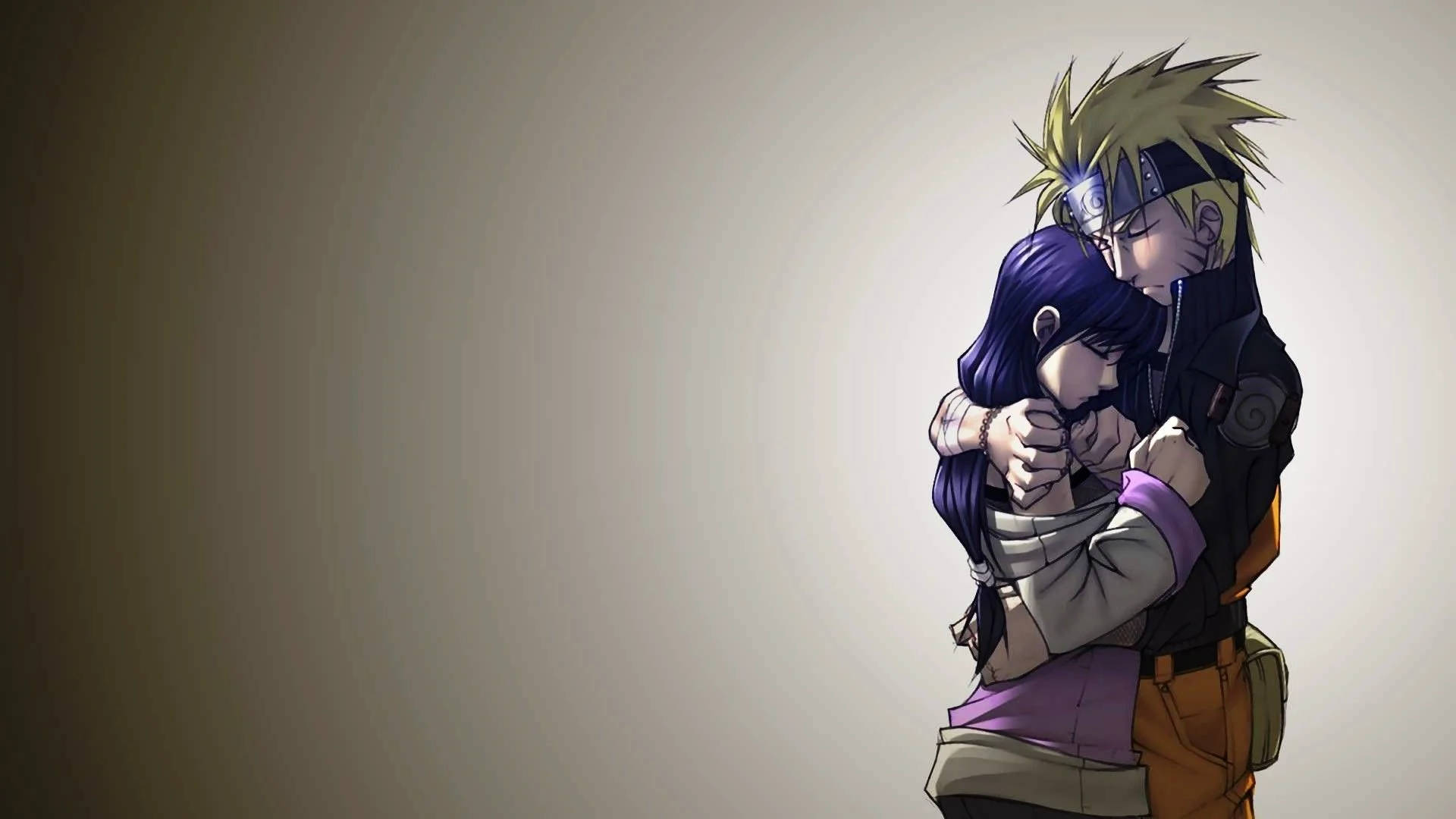 Anime Hug Naruto And Hinata Background