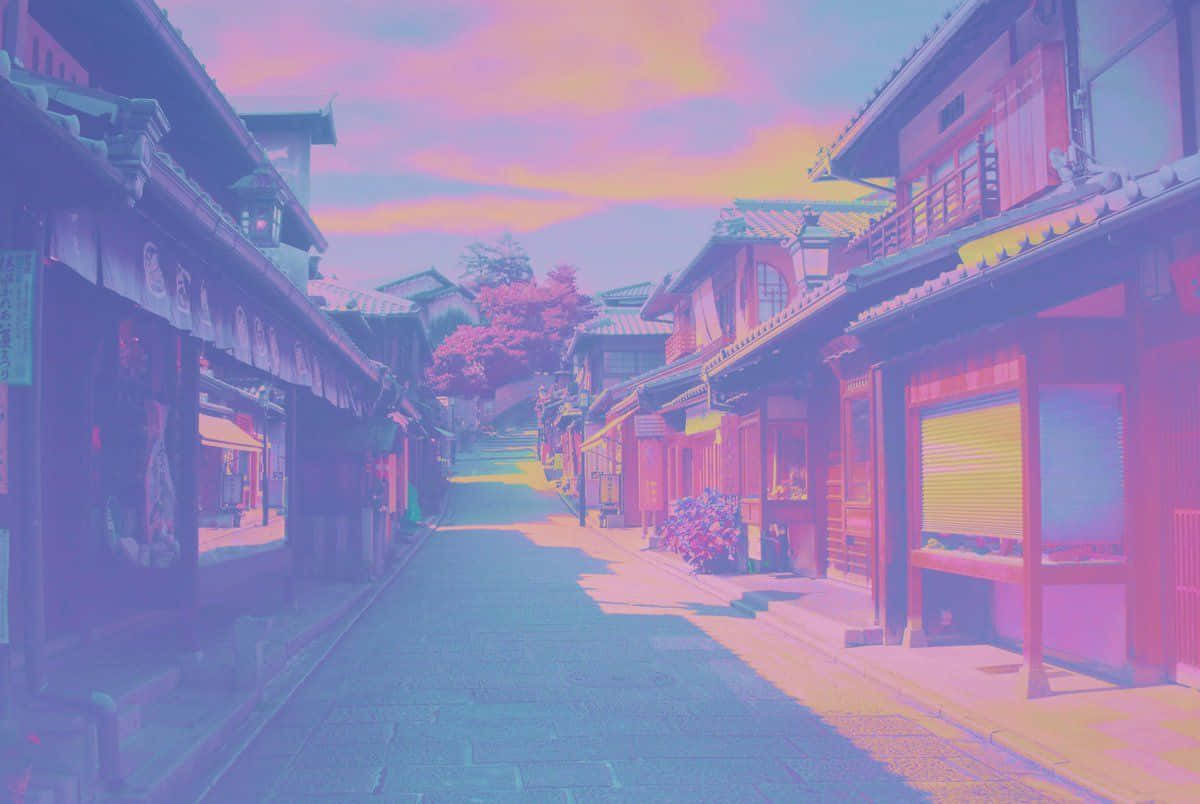 Anime In Blue Aesthetic Desktop Background