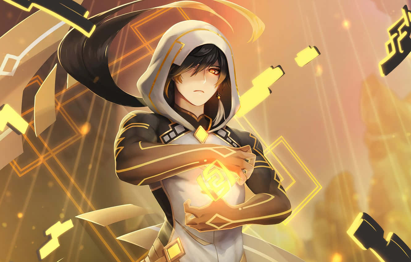 Anime-inspired Fanart With Surreal Imagery Background