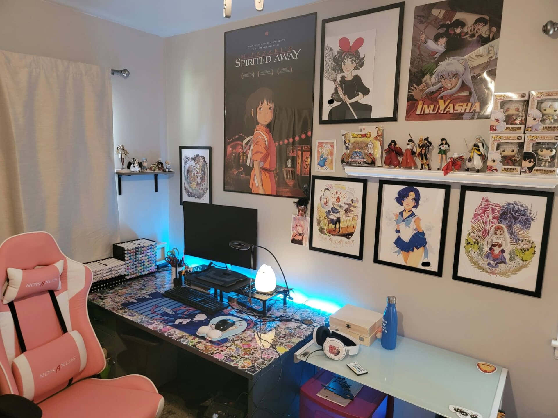 Anime Inspired Gaming Setup Background