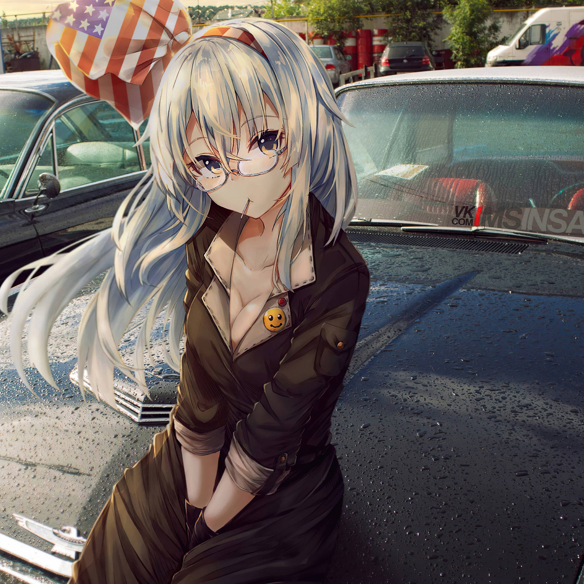 Anime Ipad Girl On Car